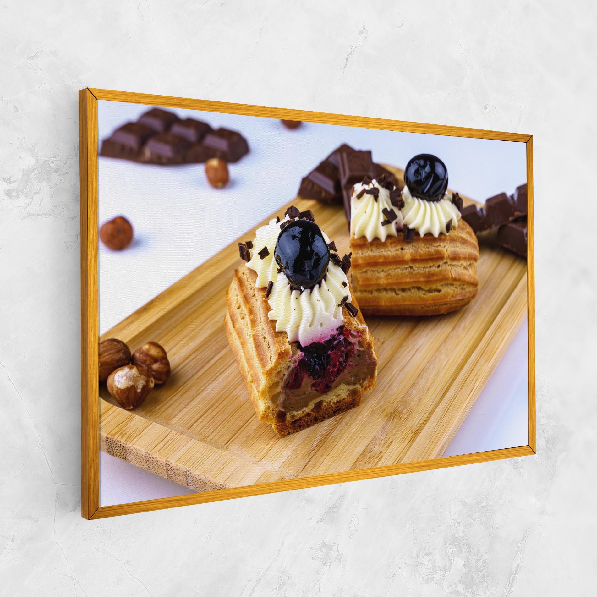 Leinwandbild Blueberry Eclair mockup 1