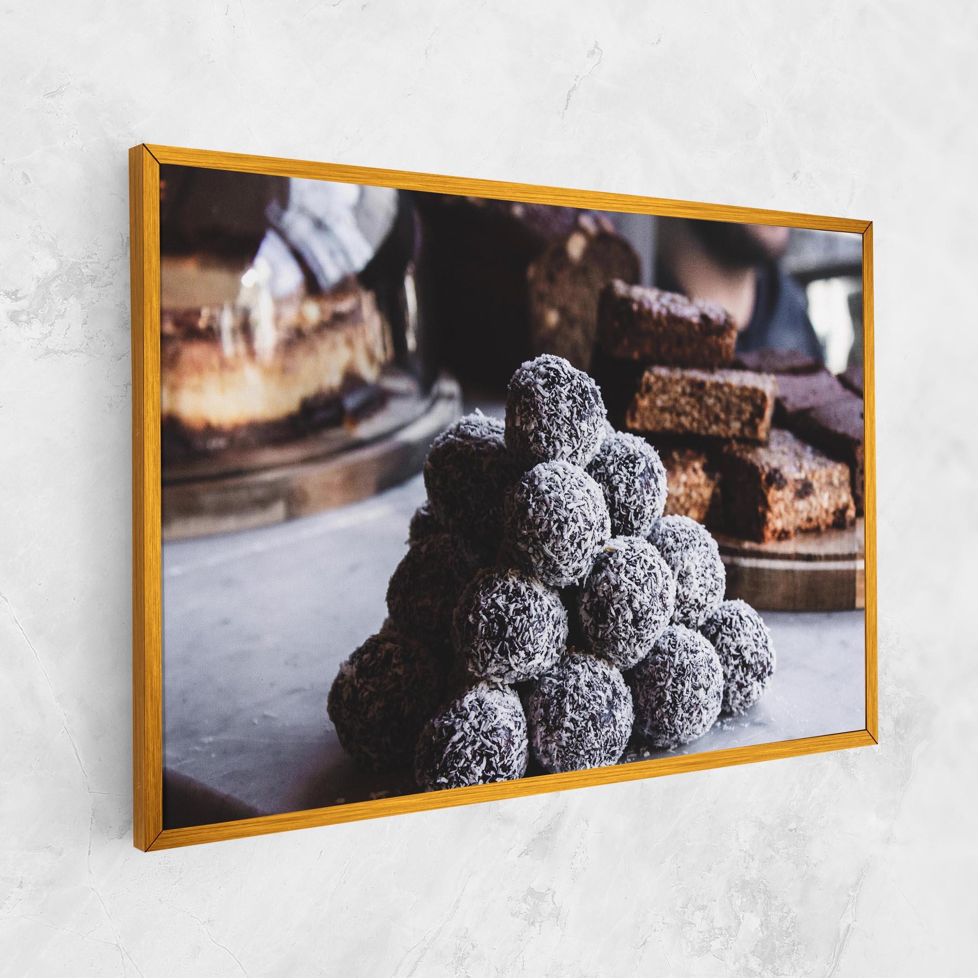 Leinwandbild Chocolate Balls mockup 1