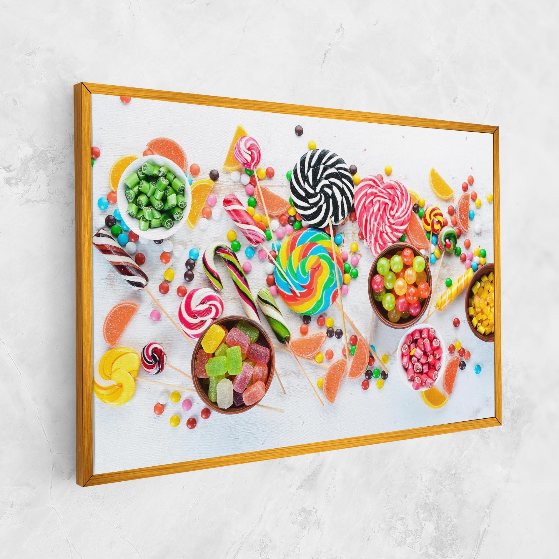 Leinwandbild Colorful Candies Jelly mockup 1
