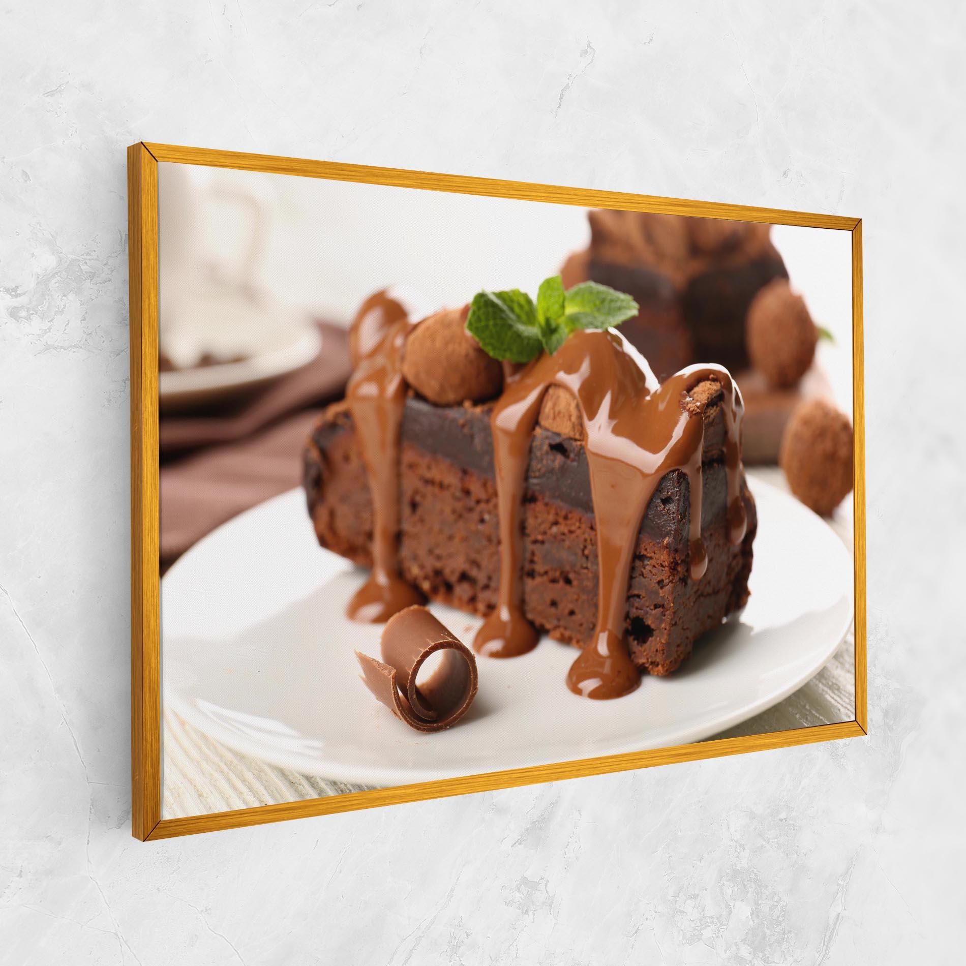 Leinwandbild Mint Chocolate Cake mockup 1
