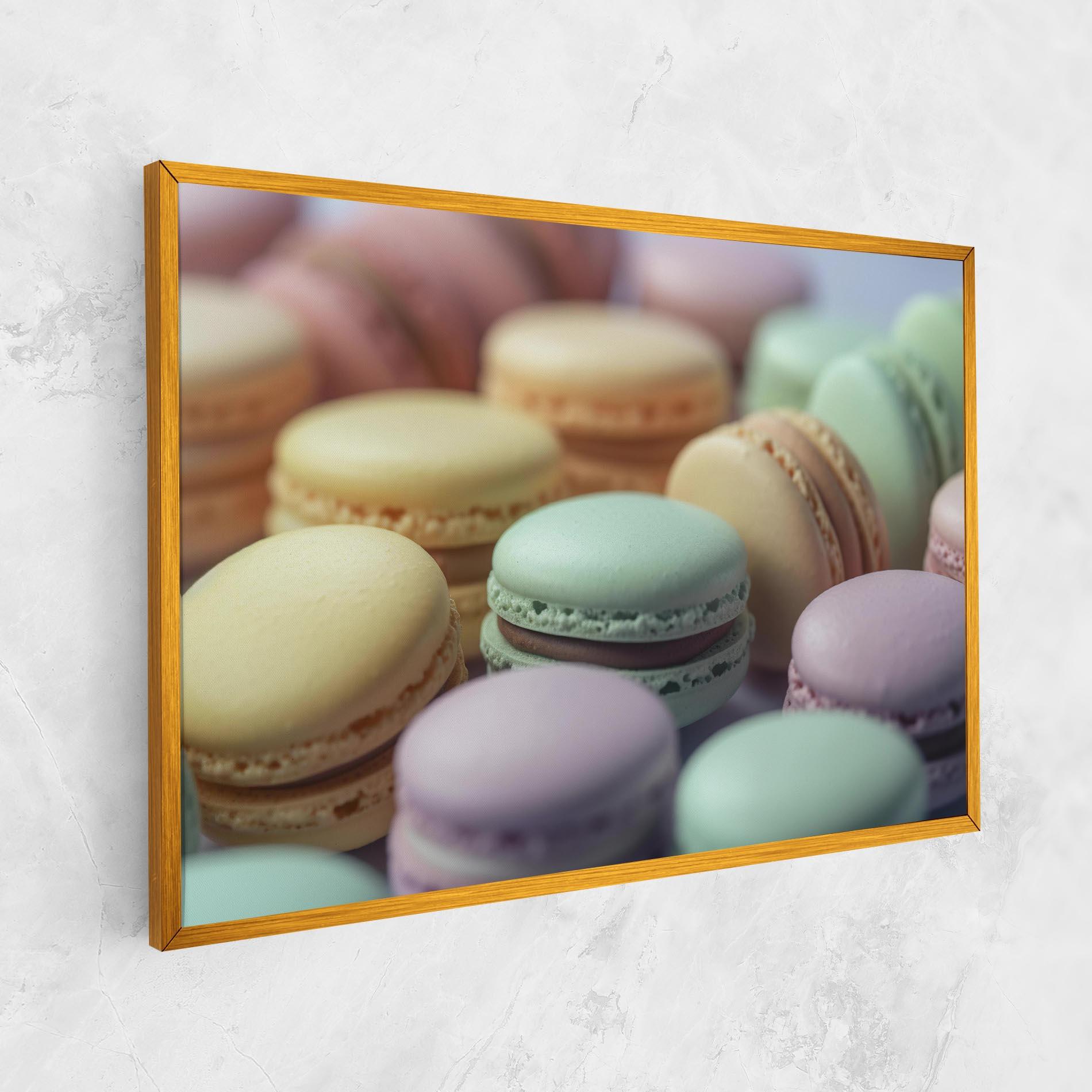 Leinwandbild Pastel Macarons mockup 1