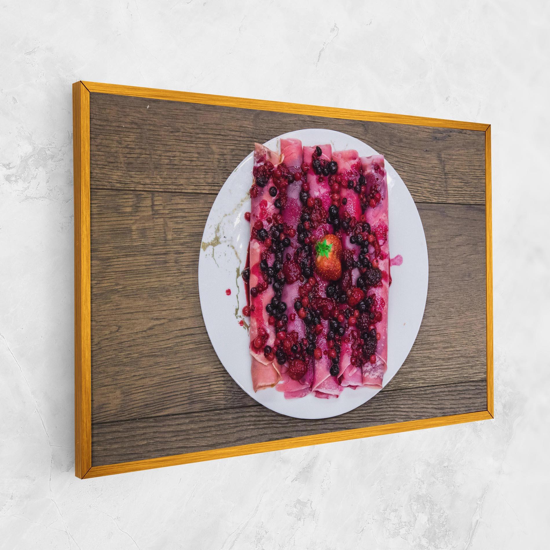 Leinwandbild Strawberry Pancakes mockup 1