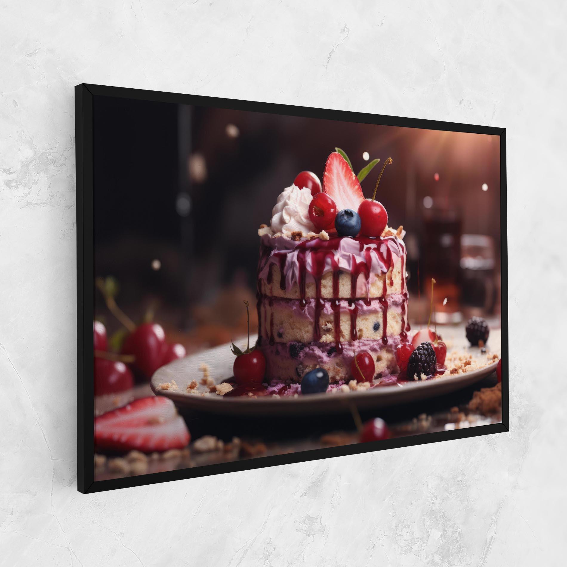 Leinwandbild Berries Dessert mockup 1