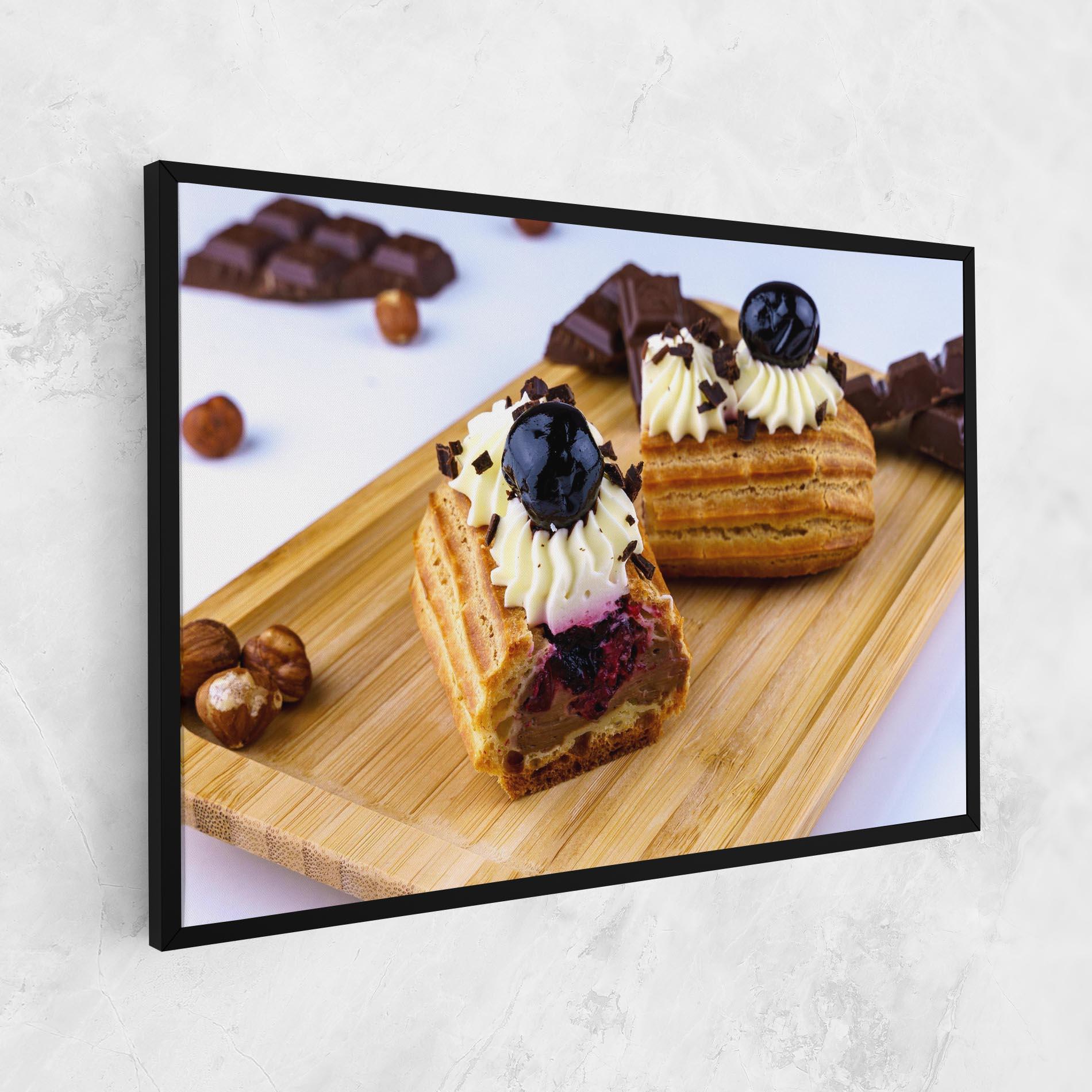 Leinwandbild Blueberry Eclair mockup 1