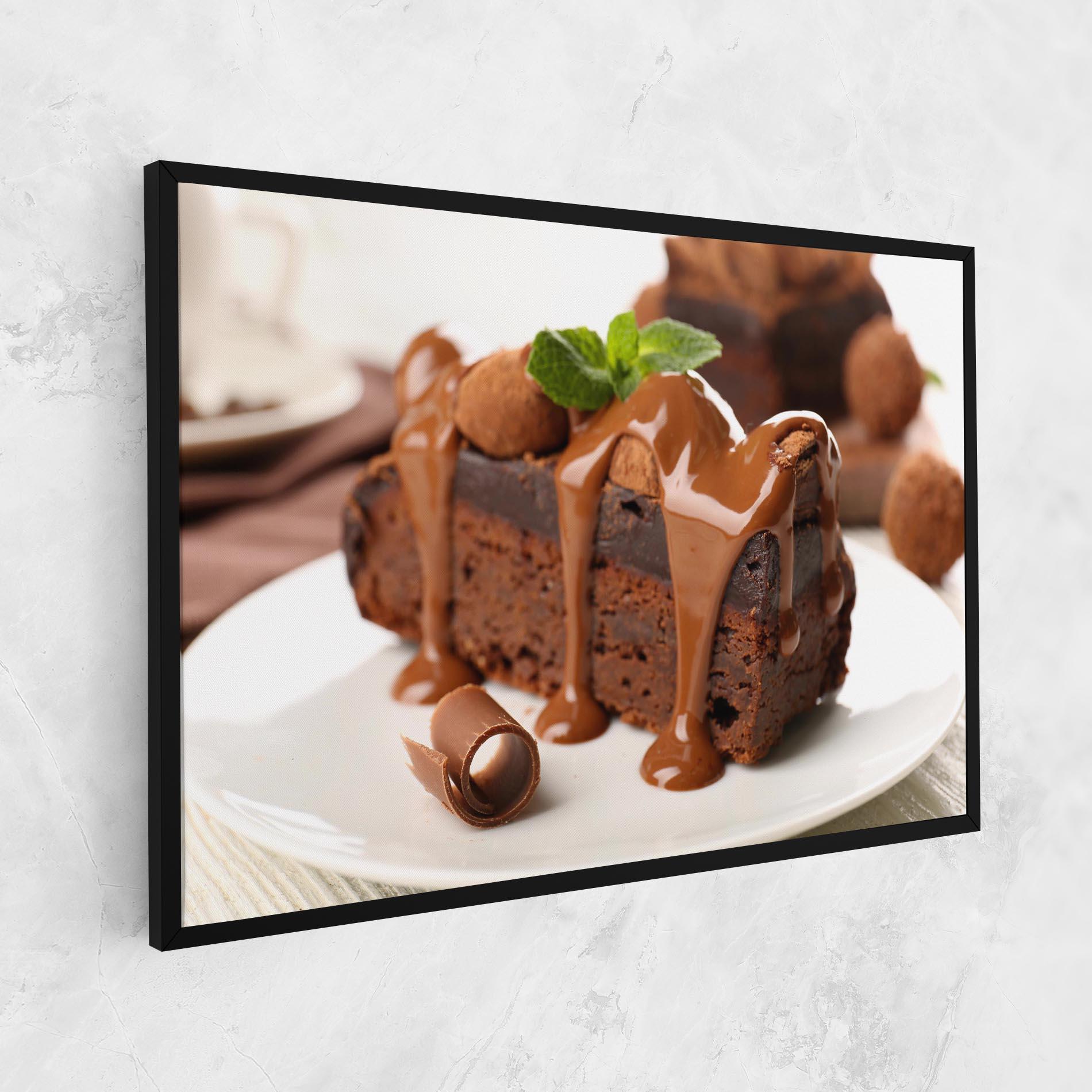 Leinwandbild Mint Chocolate Cake mockup 1