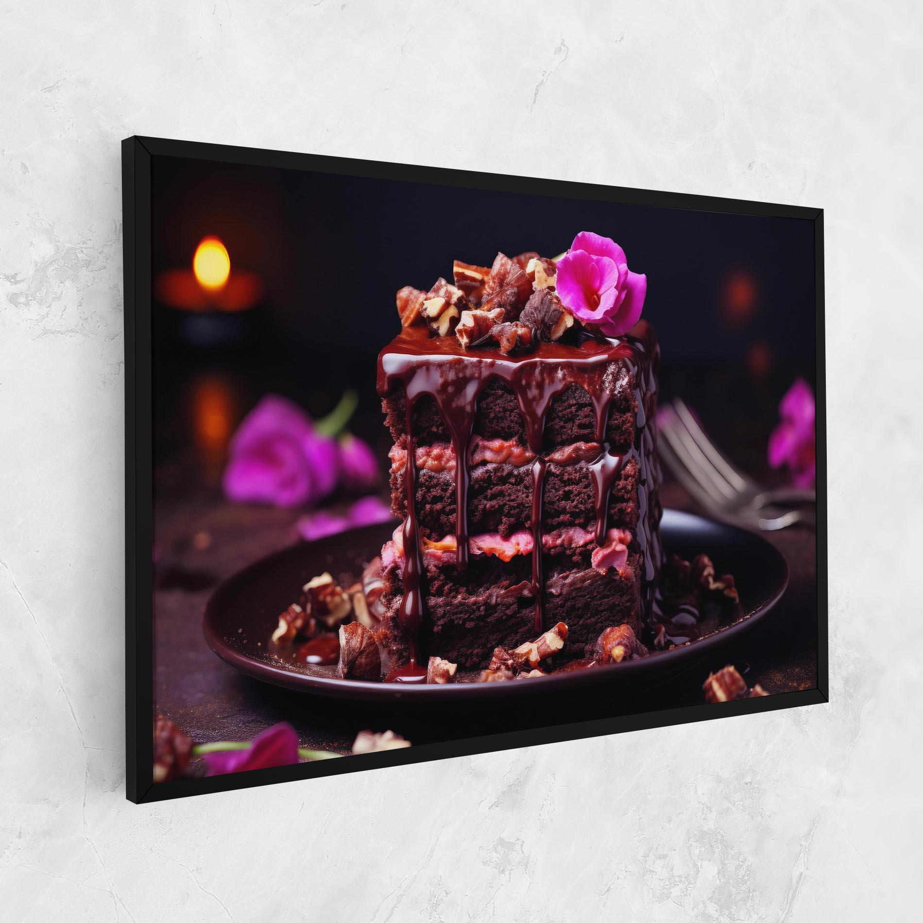 Leinwandbild Pink Flower Cake mockup 1