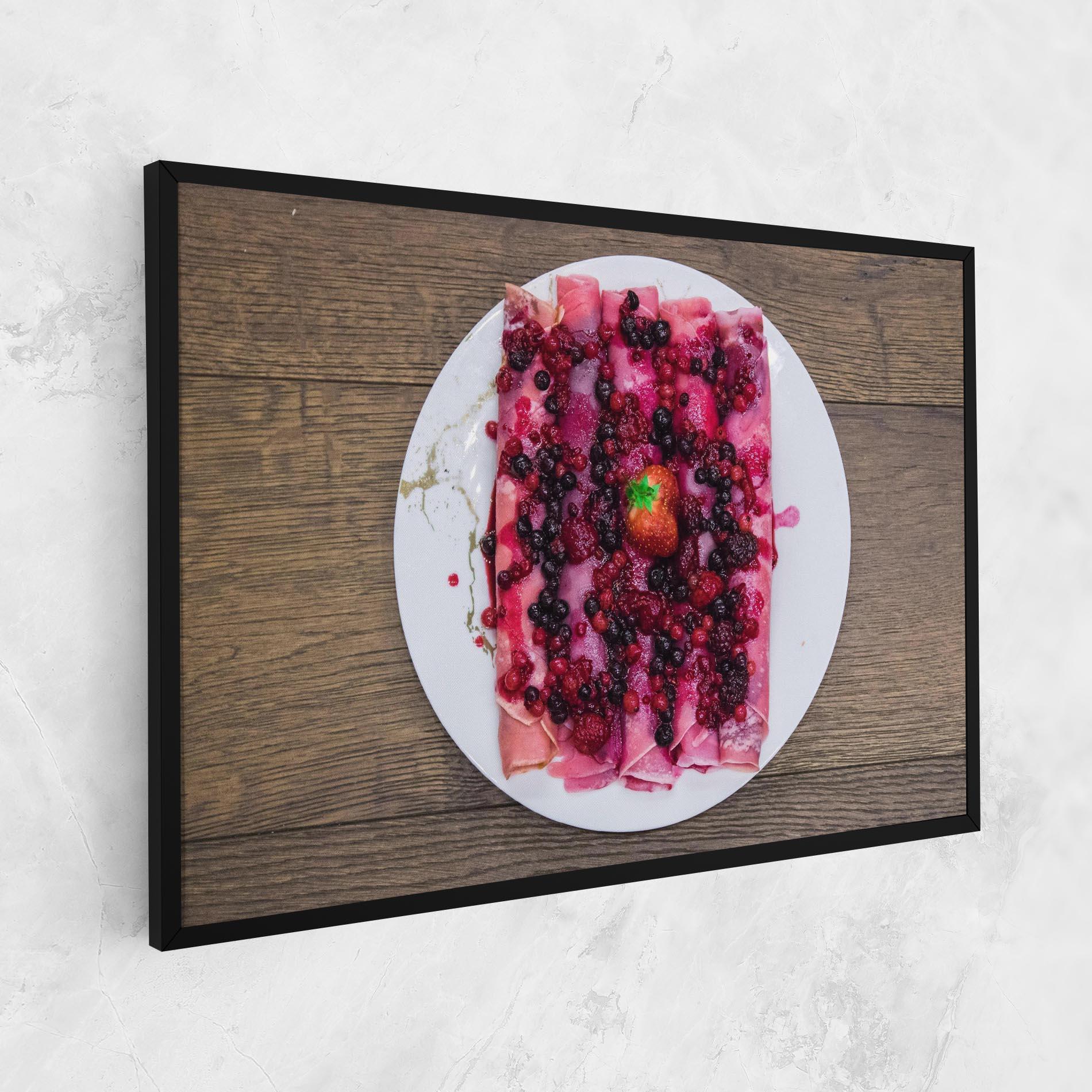 Leinwandbild Strawberry Pancakes mockup 1