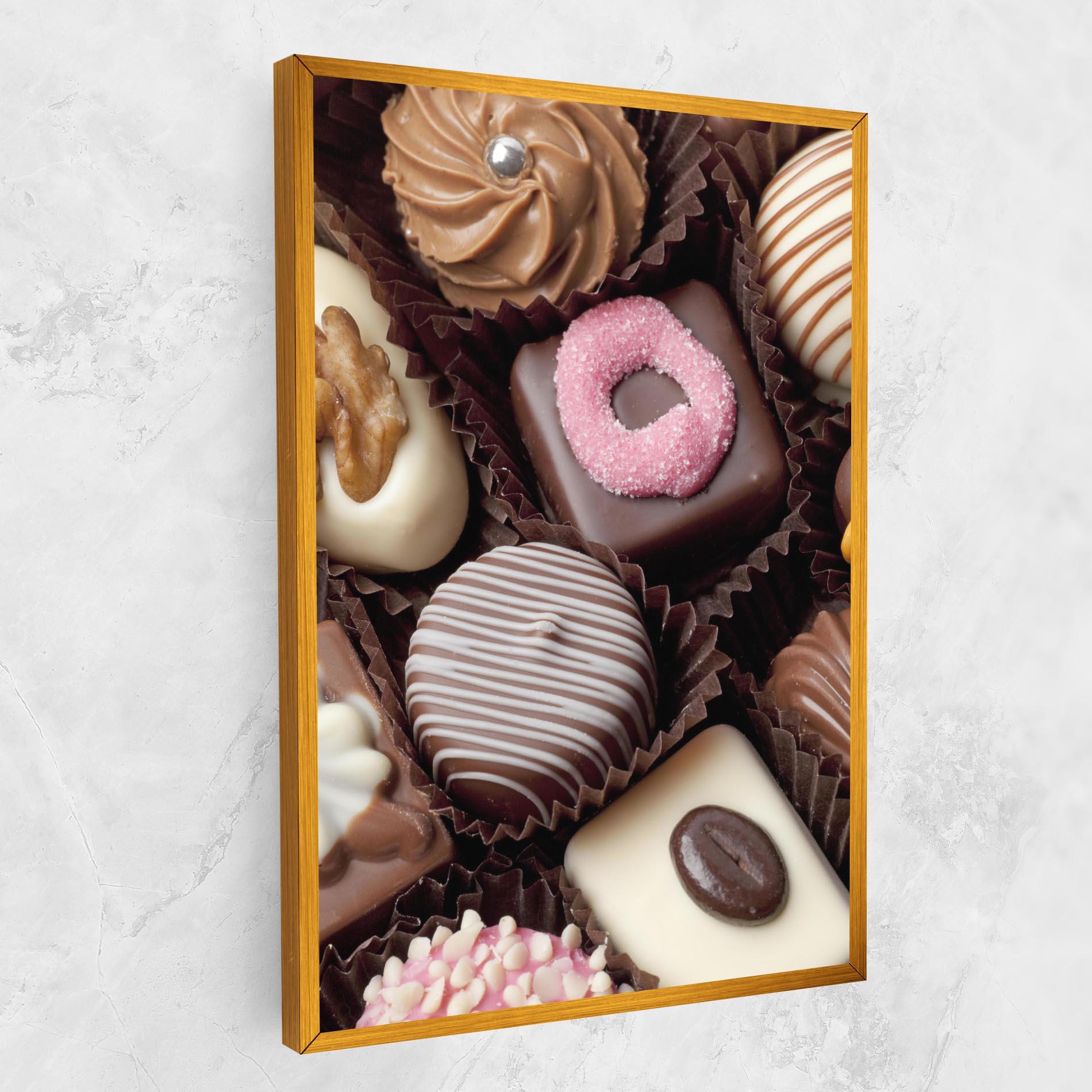 Leinwandbild Chocolate Bonbons mockup 1