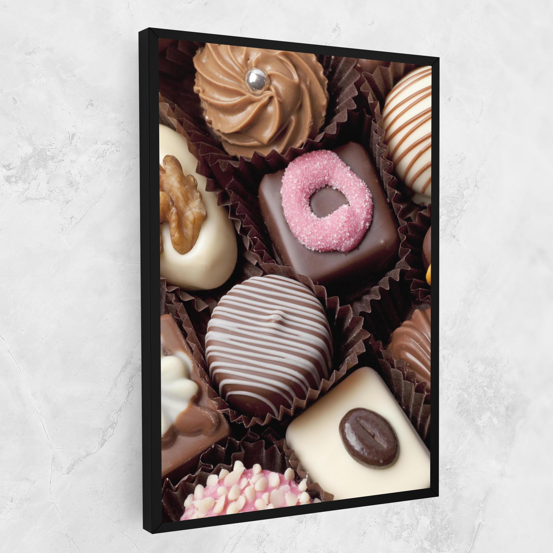 Leinwandbild Chocolate Bonbons mockup 1