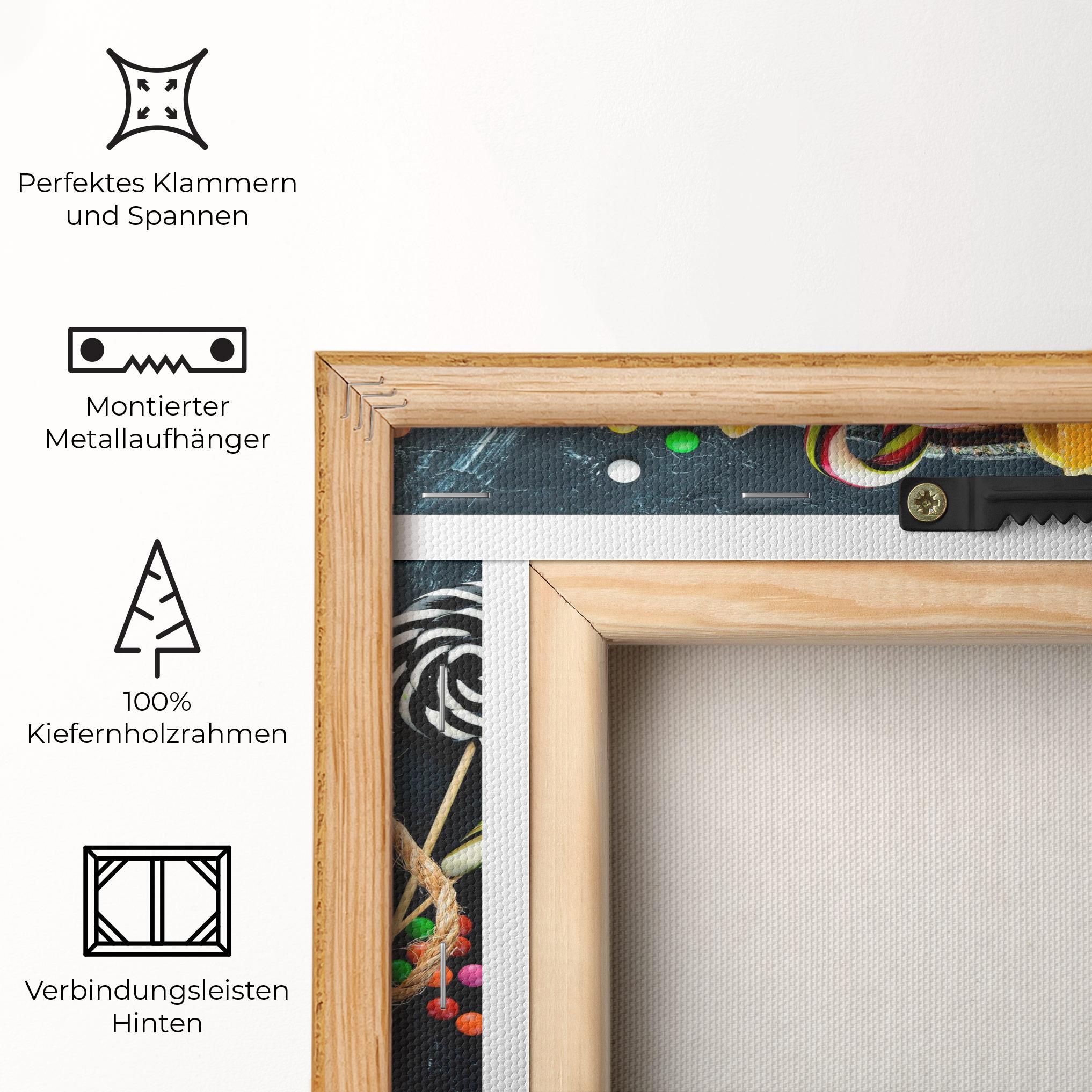 Leinwandbild Colorful Jelly mockup 5