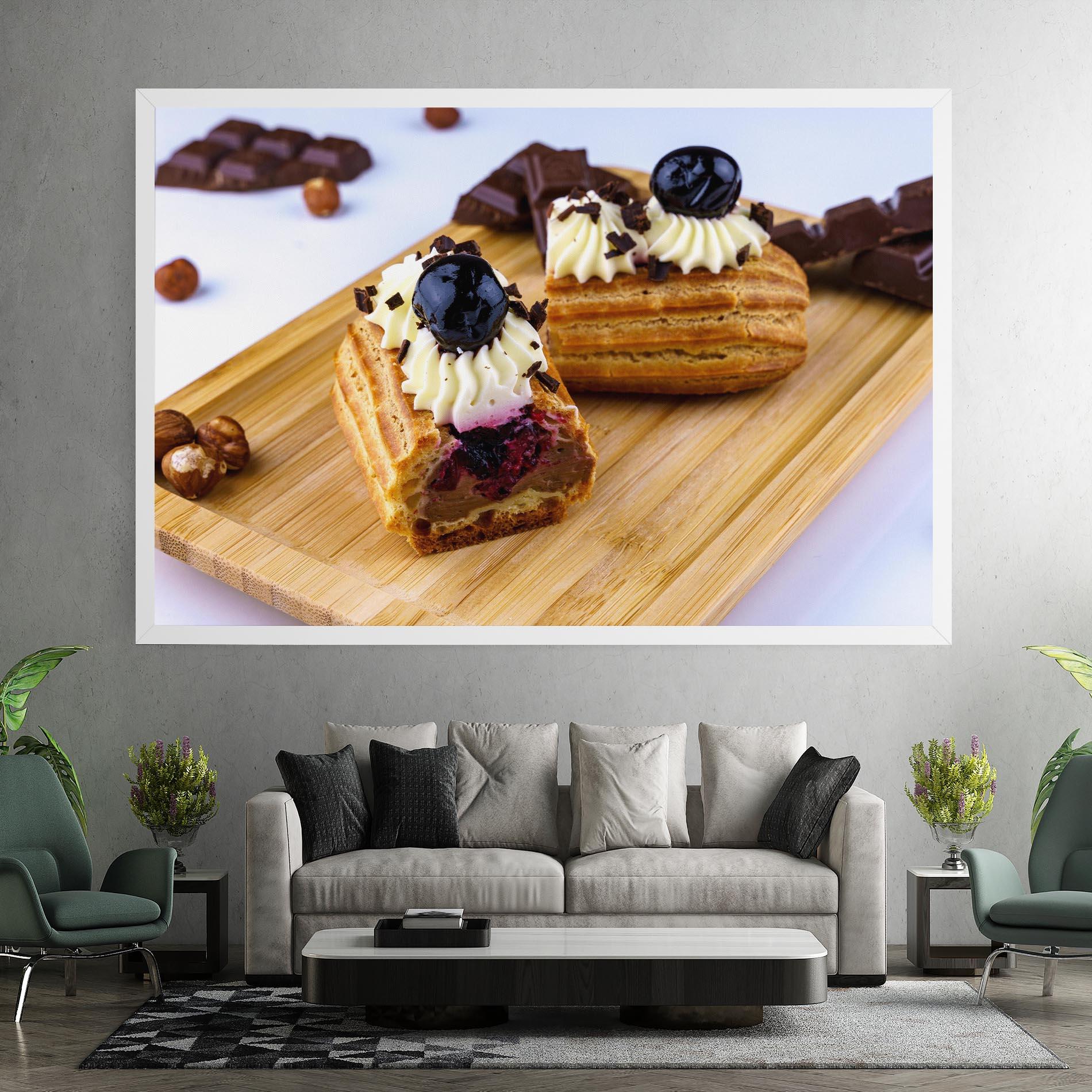 Leinwandbild Blueberry Eclair mockup 7