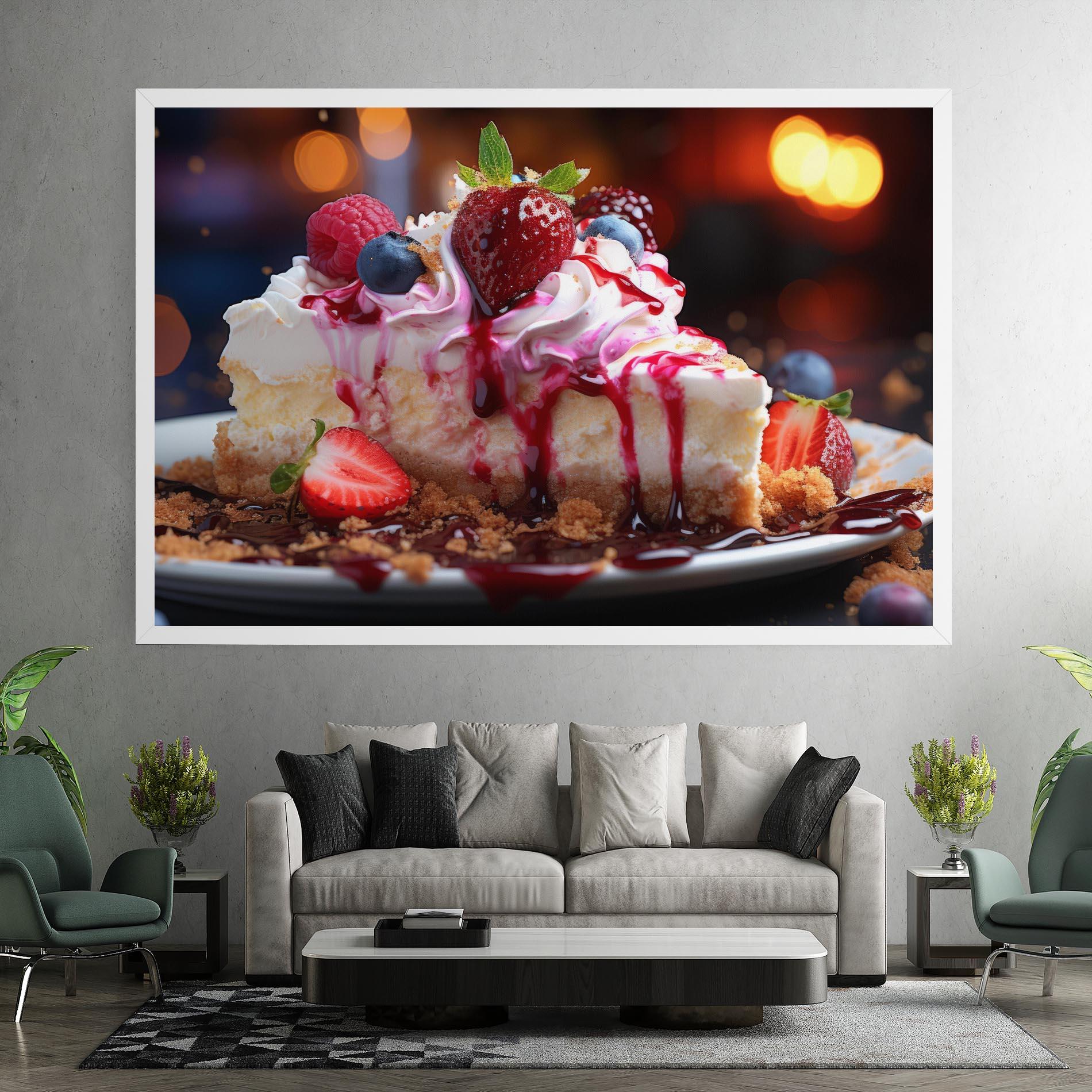 Leinwandbild Cheesecake Berries mockup 7