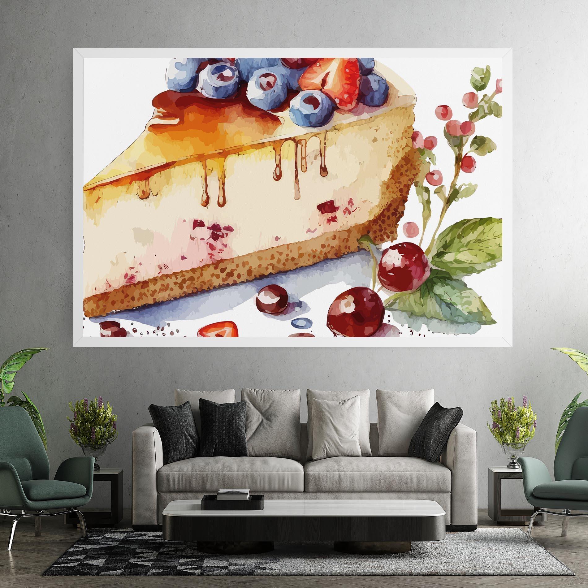 Leinwandbild Cheesecake mockup 7