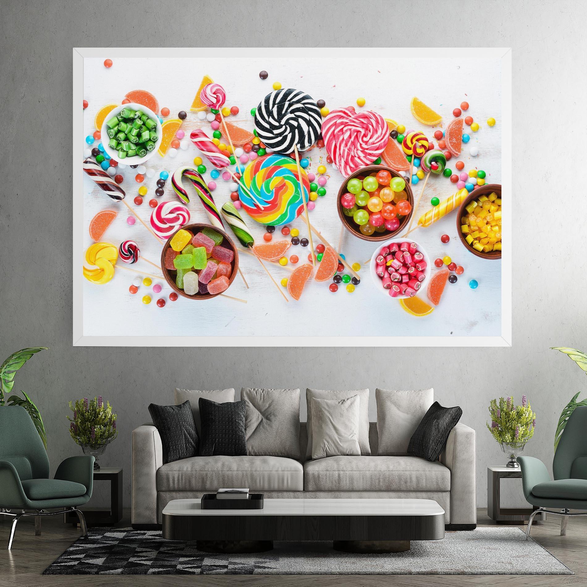 Leinwandbild Colorful Candies Jelly mockup 7