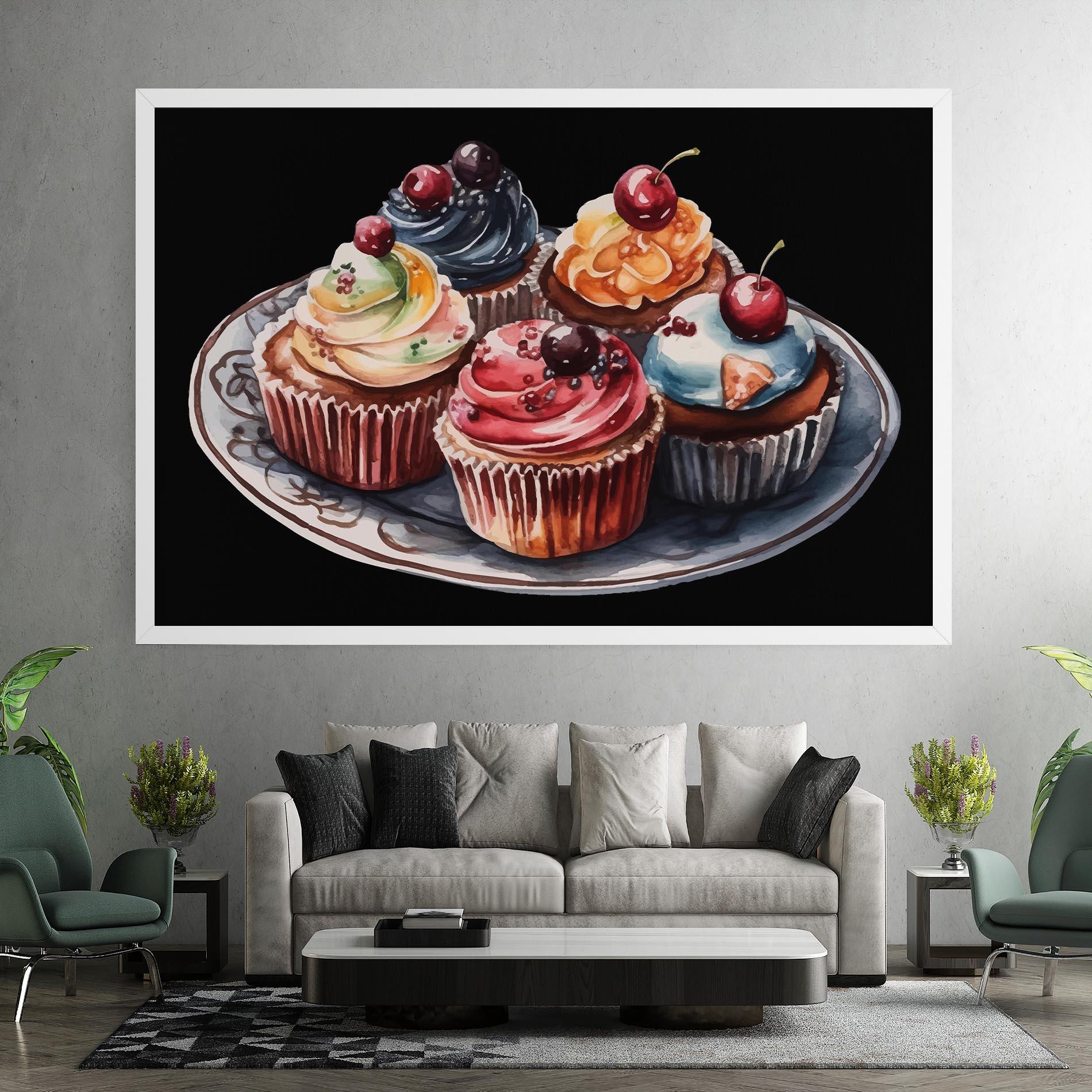 Leinwandbild Colorful Muffins mockup 7