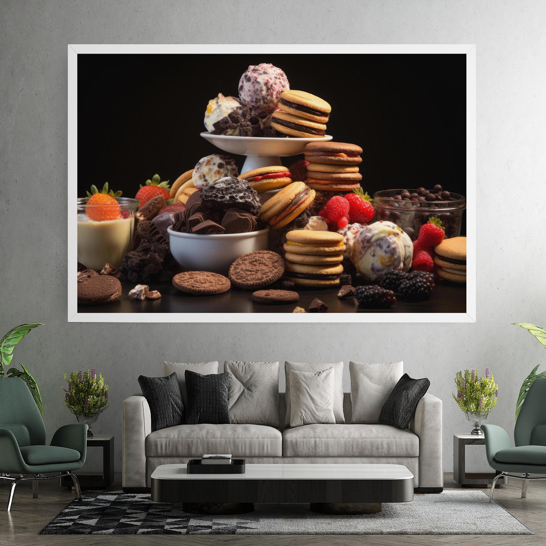Leinwandbild Ice Cream Cookies mockup 7