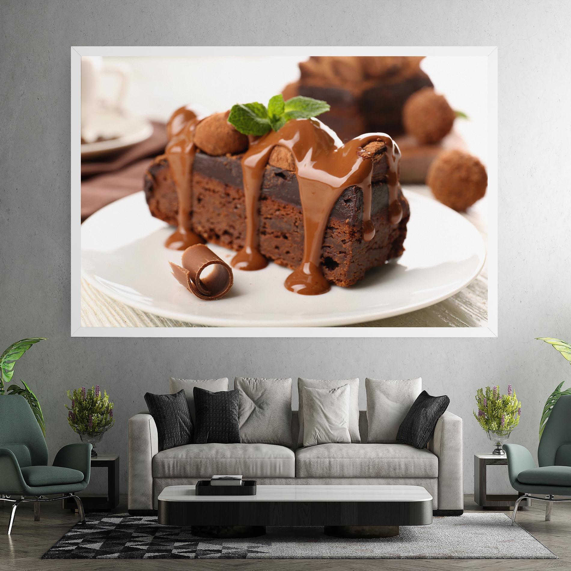 Leinwandbild Mint Chocolate Cake mockup 7