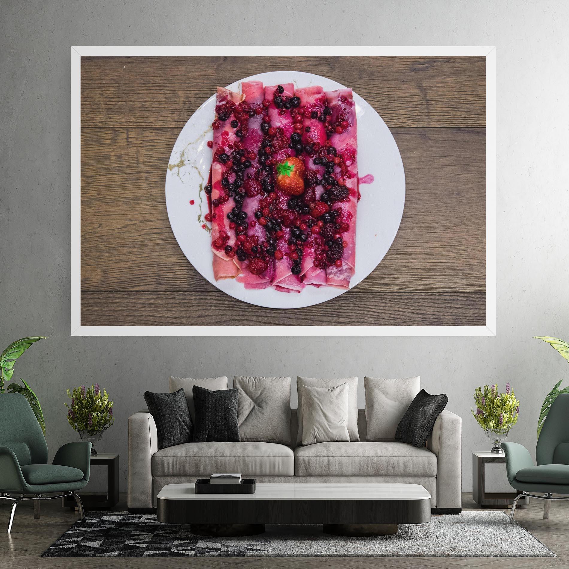 Leinwandbild Strawberry Pancakes mockup 7