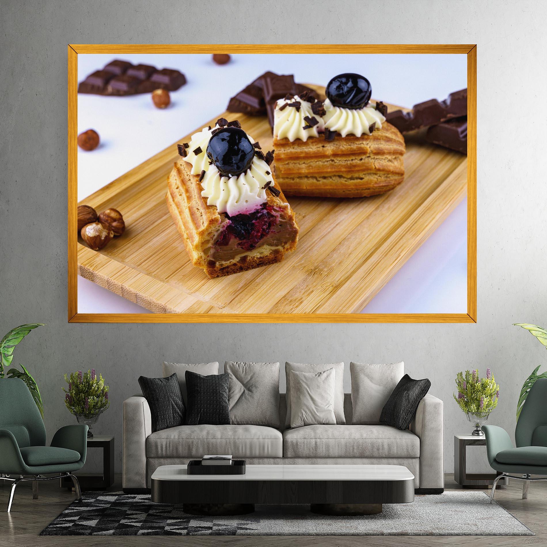 Leinwandbild Blueberry Eclair mockup 7