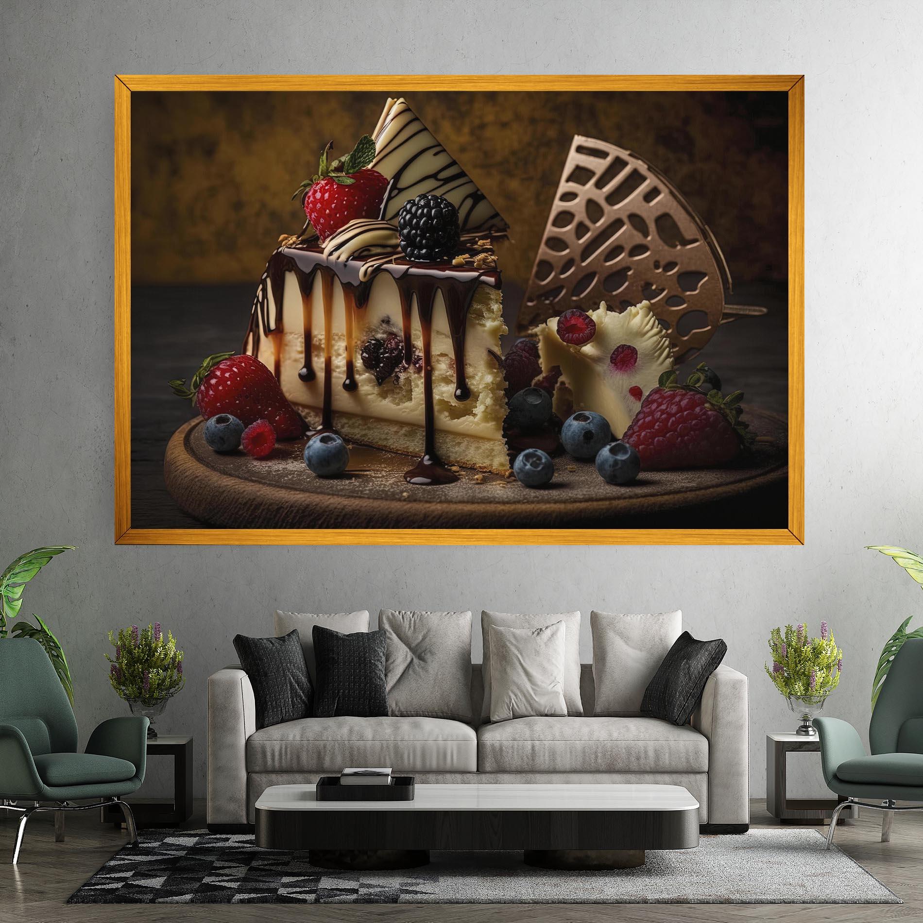 Leinwandbild Cheesecake Chocolate mockup 7