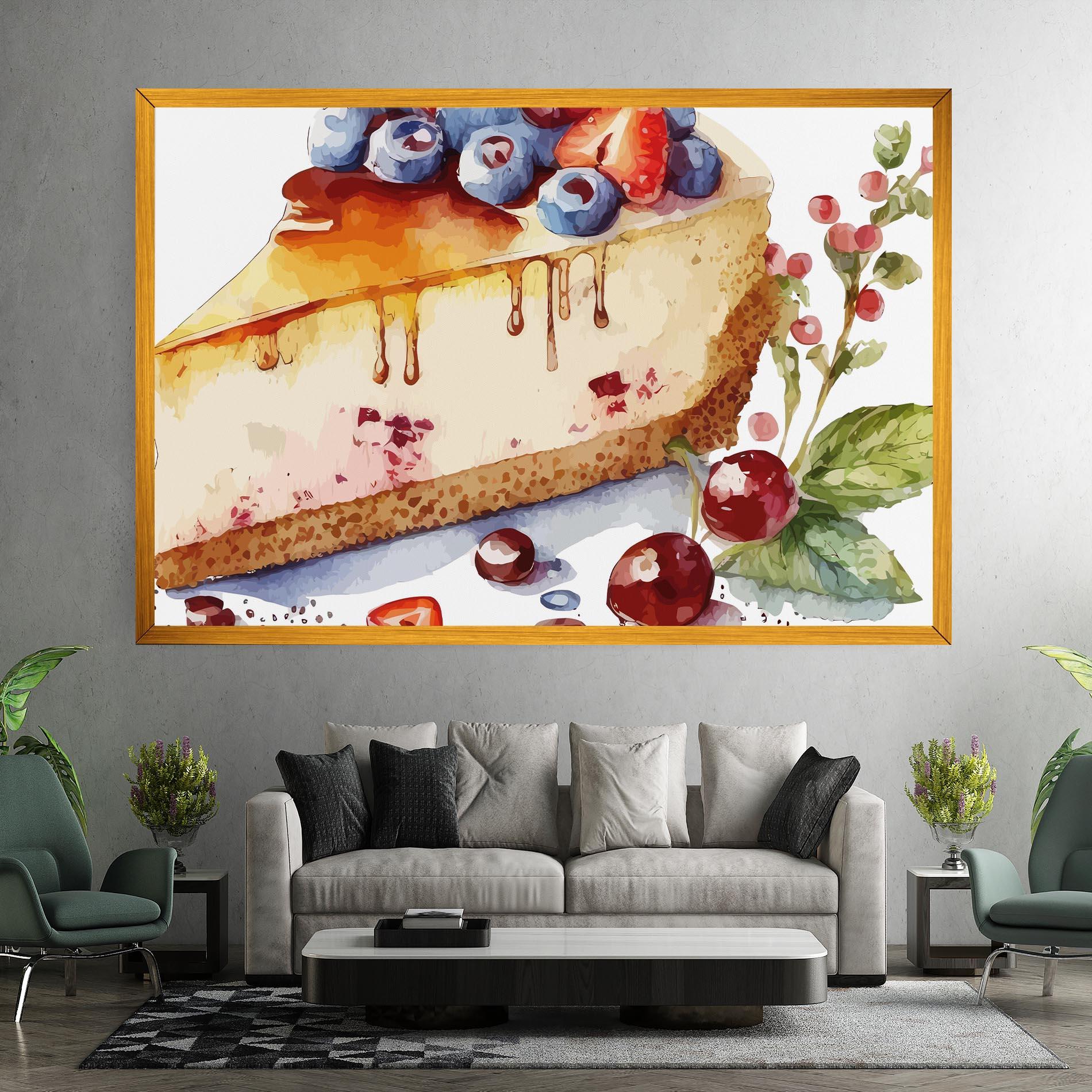 Leinwandbild Cheesecake mockup 7