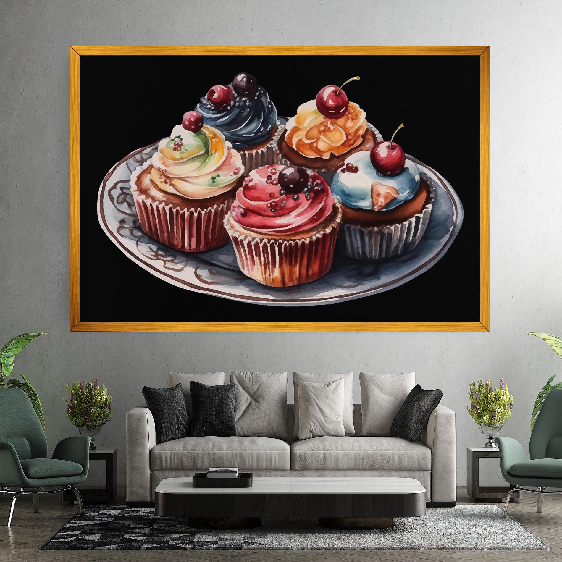 Leinwandbild Colorful Muffins mockup 7
