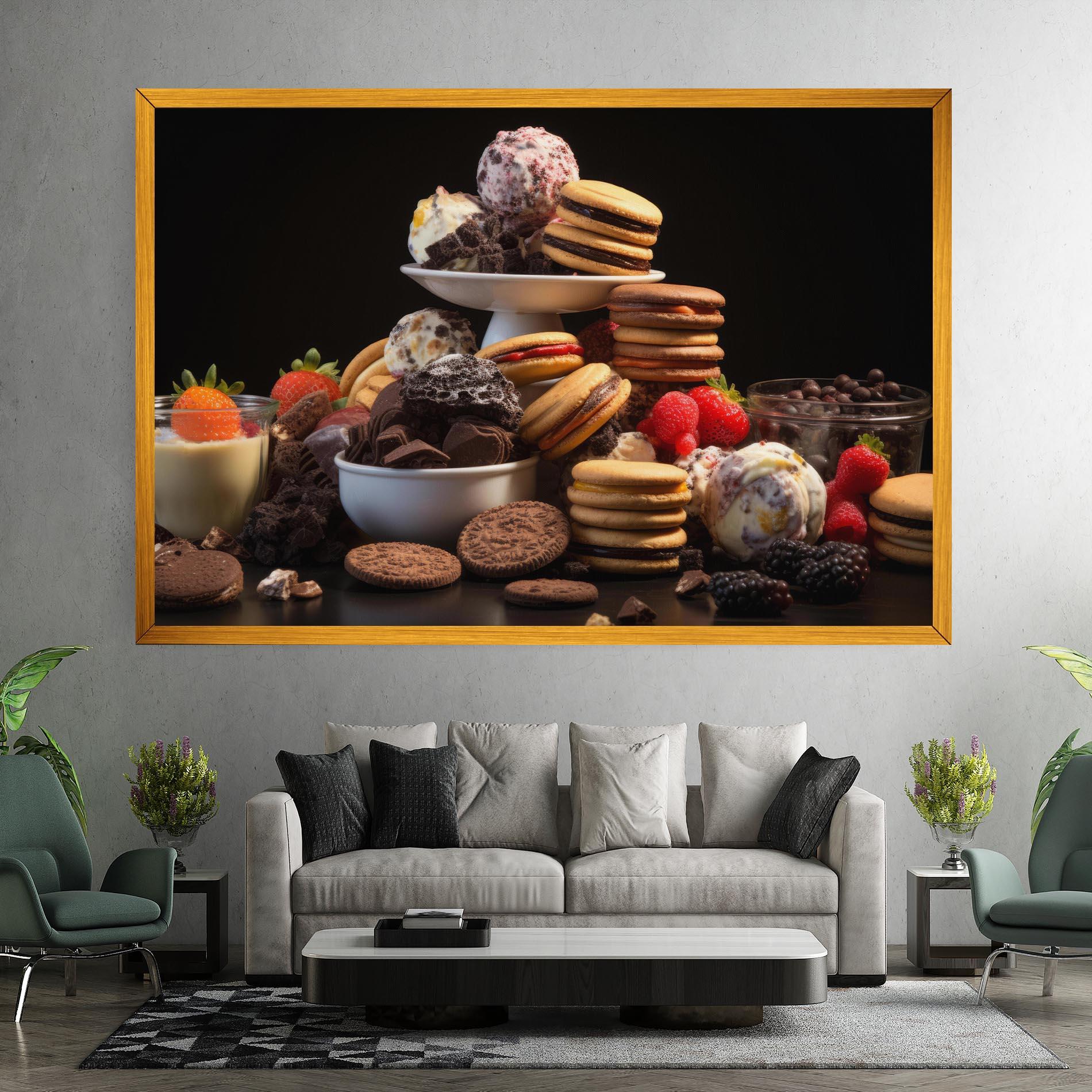 Leinwandbild Ice Cream Cookies mockup 7