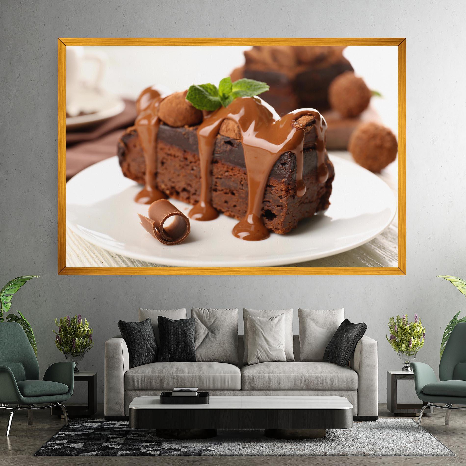 Leinwandbild Mint Chocolate Cake mockup 7