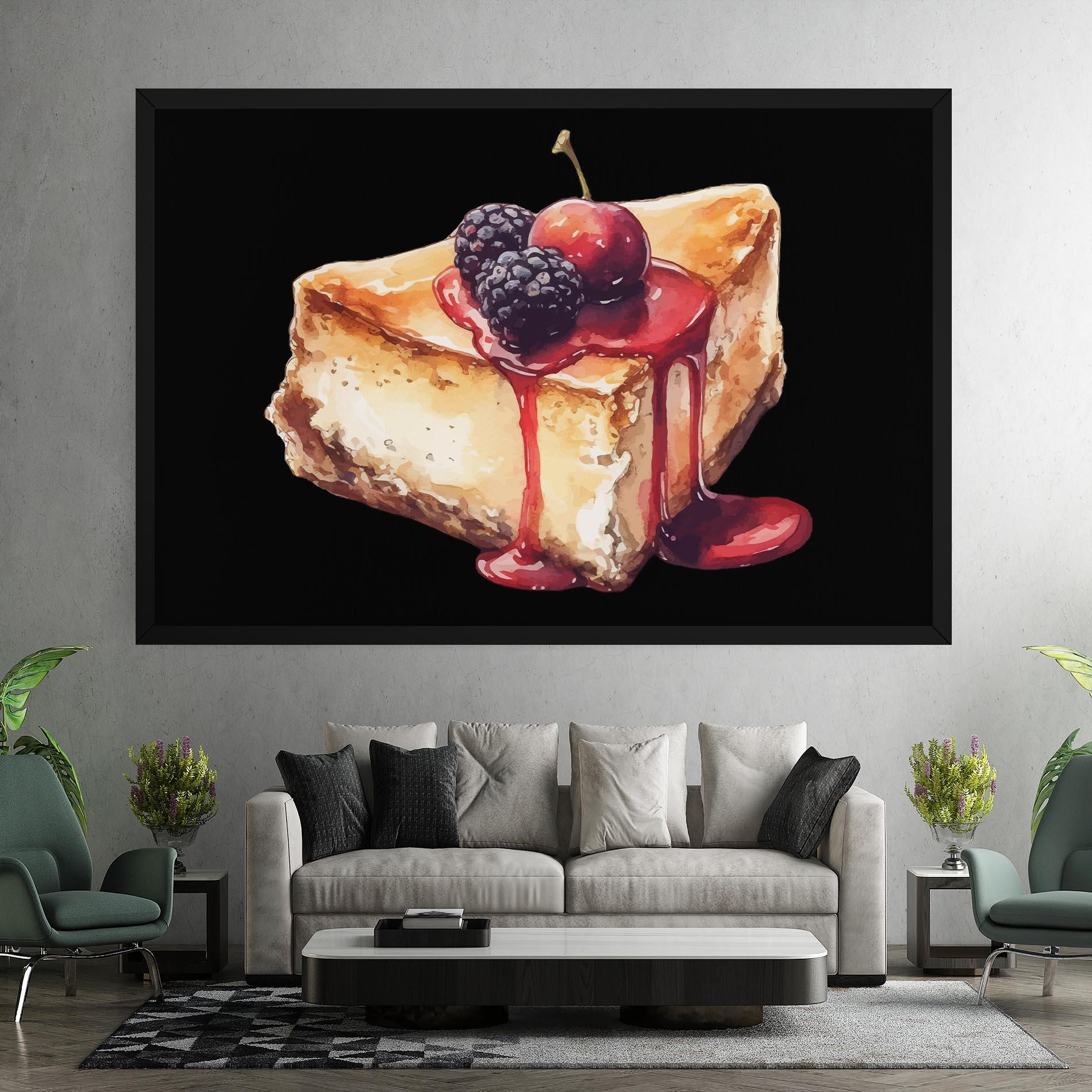 Leinwandbild Berries Pie mockup 7