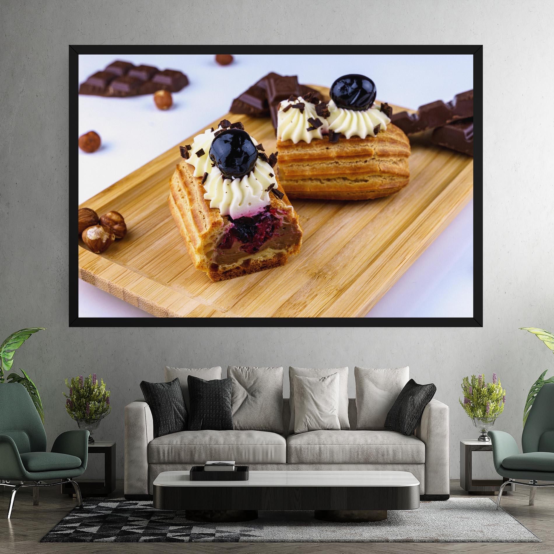 Leinwandbild Blueberry Eclair mockup 7