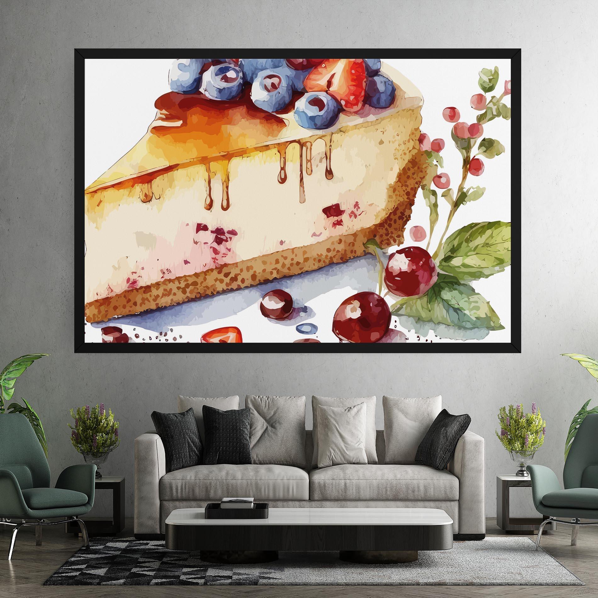 Leinwandbild Cheesecake mockup 7