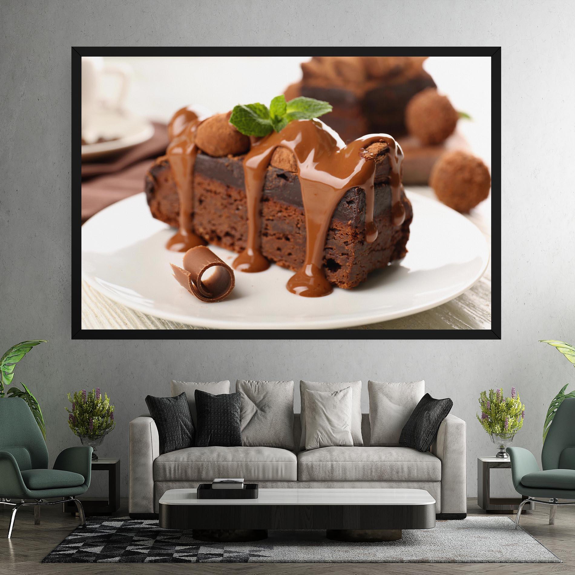 Leinwandbild Mint Chocolate Cake mockup 7