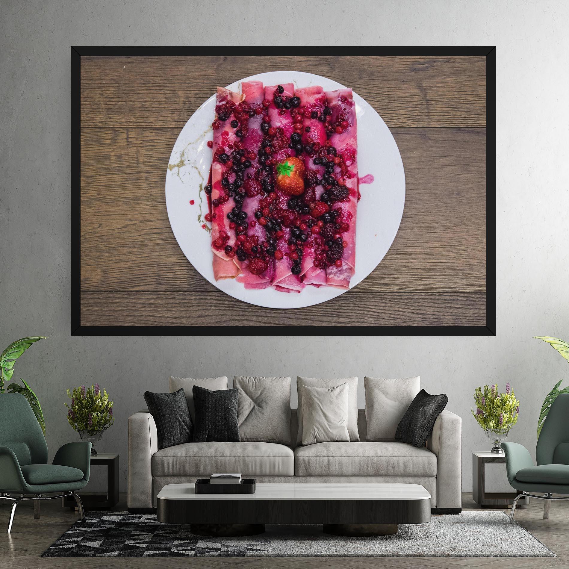Leinwandbild Strawberry Pancakes mockup 7