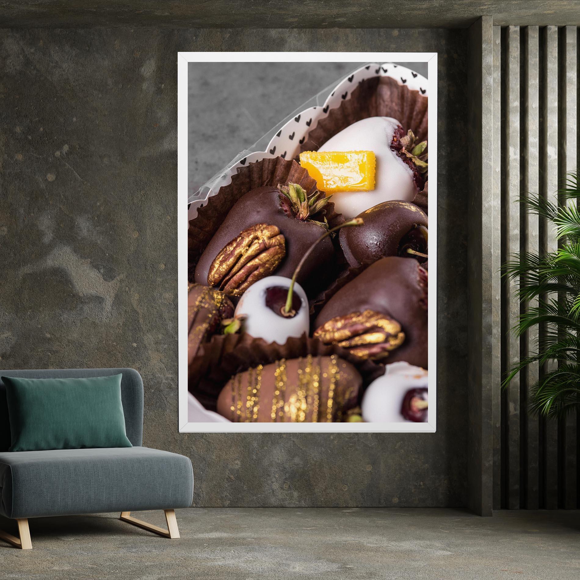 Leinwandbild Chocolate Covered mockup 7