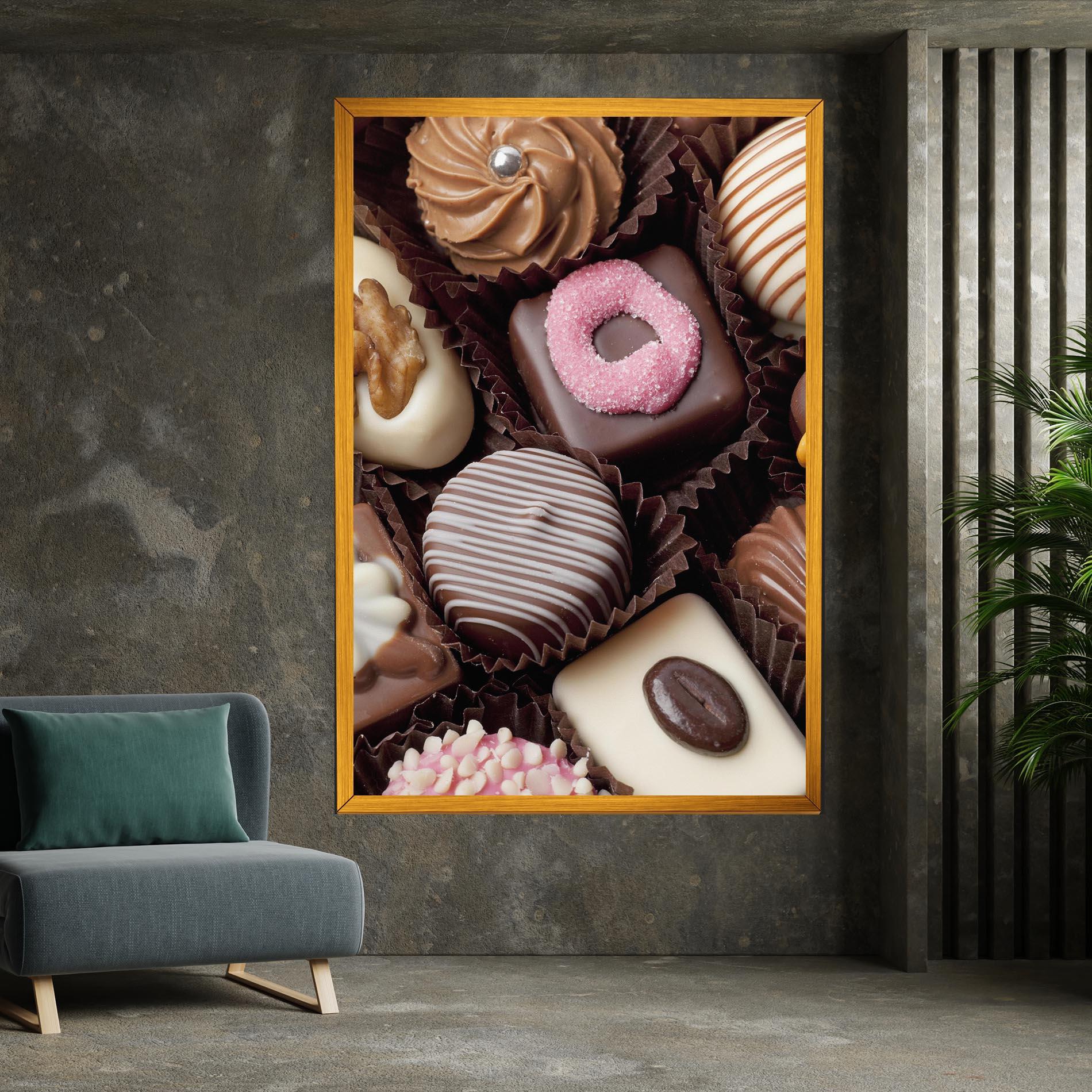 Leinwandbild Chocolate Bonbons mockup 7