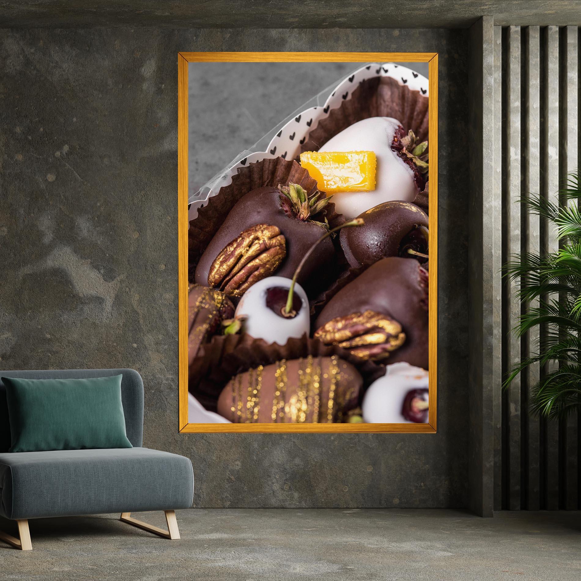 Leinwandbild Chocolate Covered mockup 7