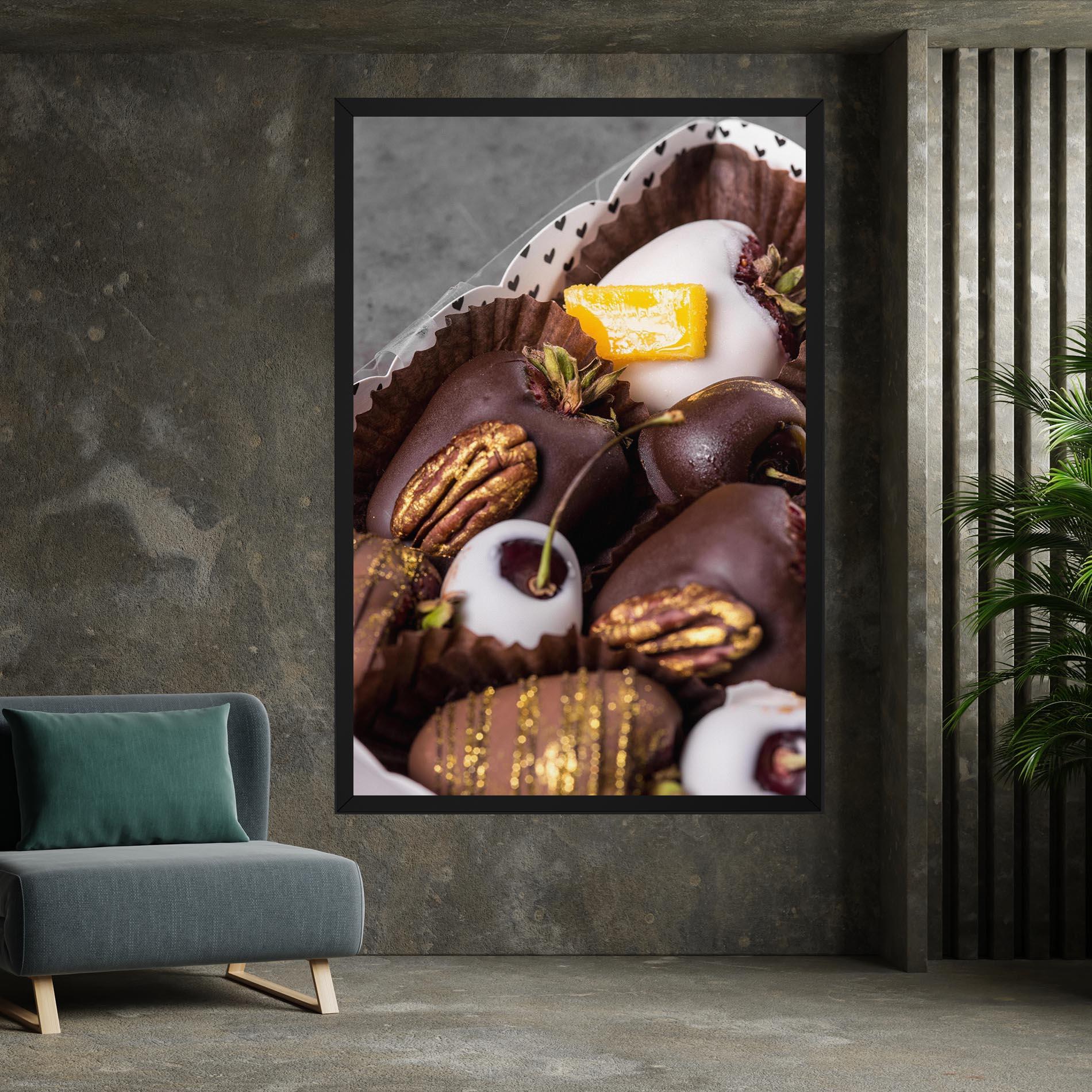 Leinwandbild Chocolate Covered mockup 7