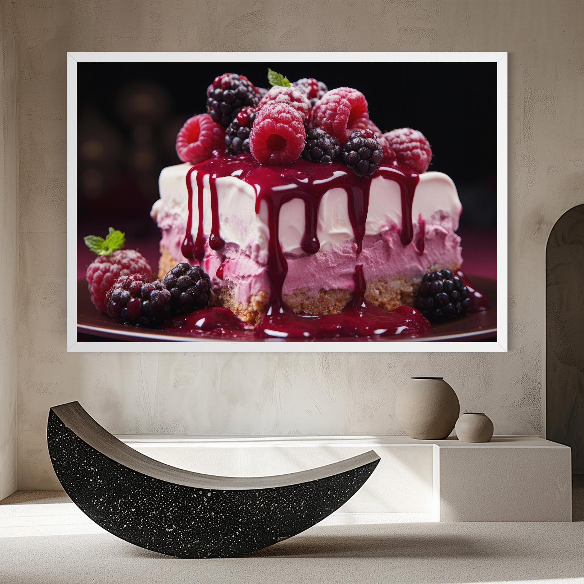 Leinwandbild Berries Cream mockup 8