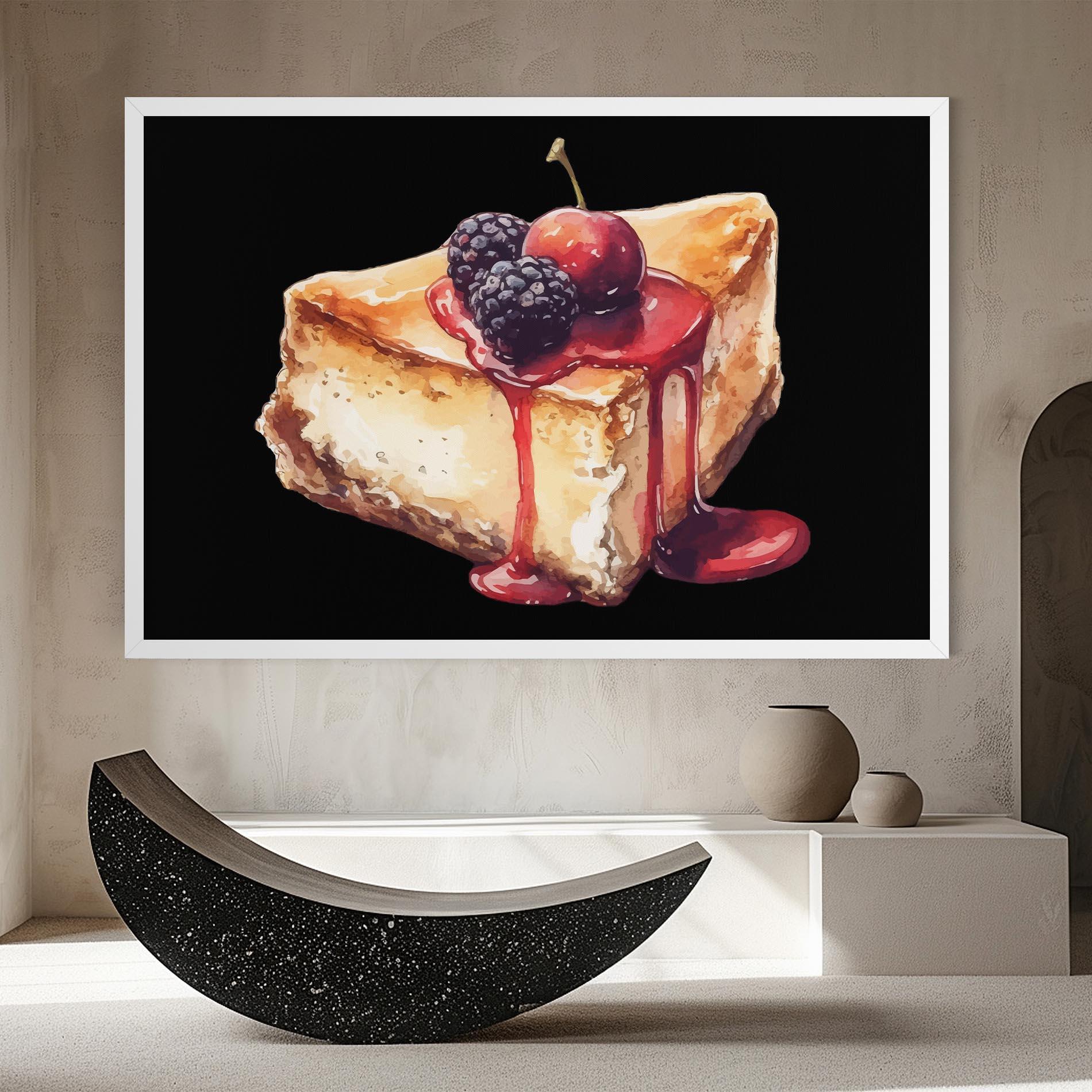 Leinwandbild Berries Pie mockup 8