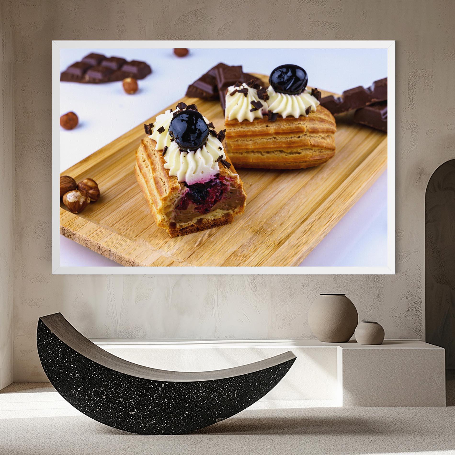 Leinwandbild Blueberry Eclair mockup 8