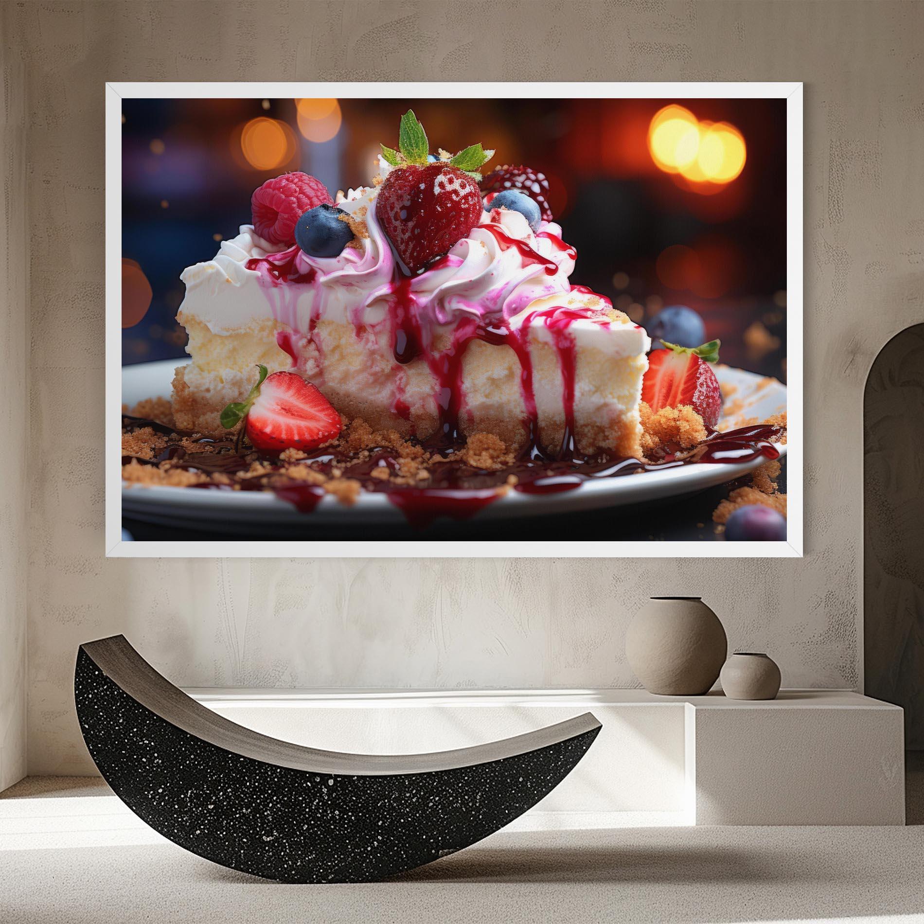 Leinwandbild Cheesecake Berries mockup 8