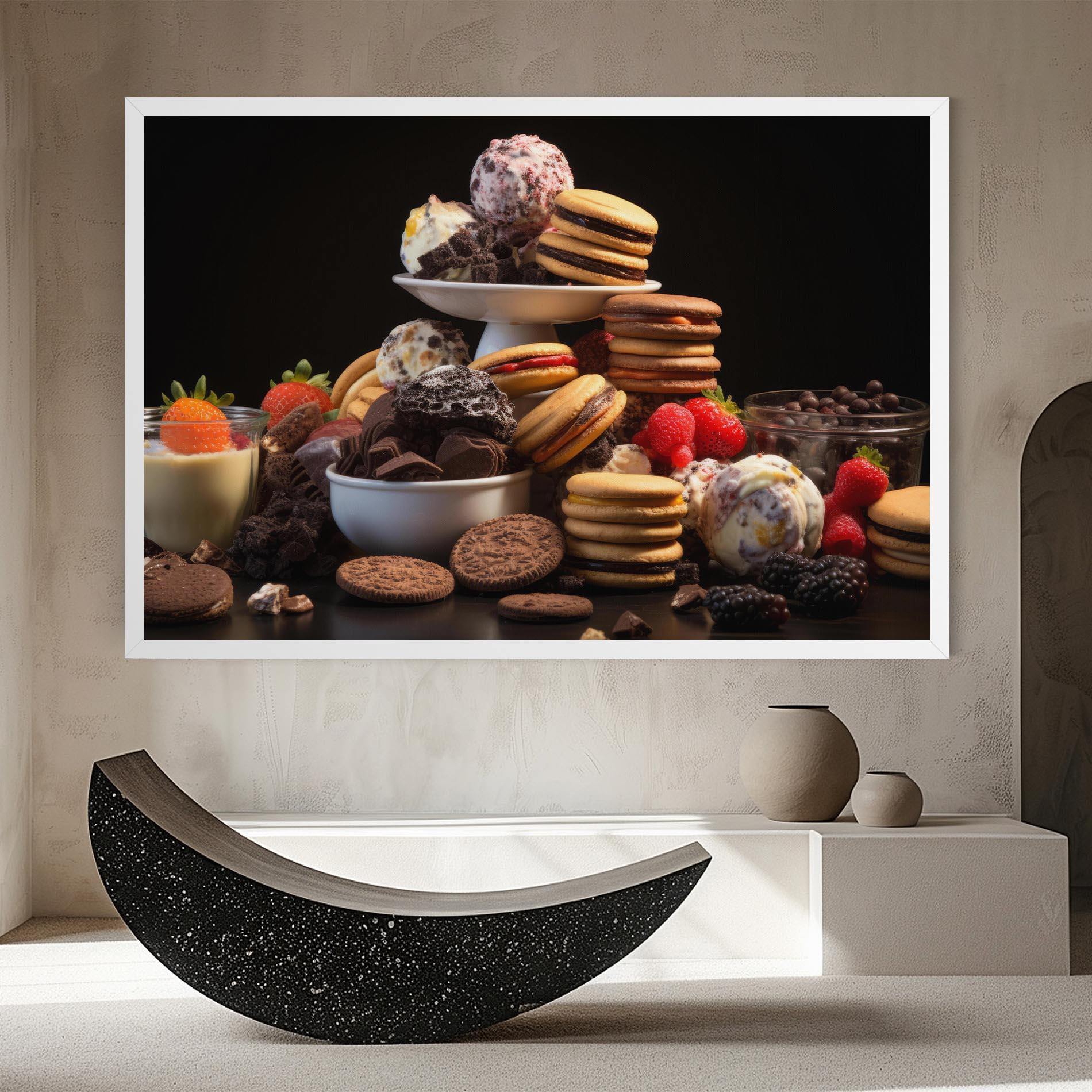 Leinwandbild Ice Cream Cookies mockup 8