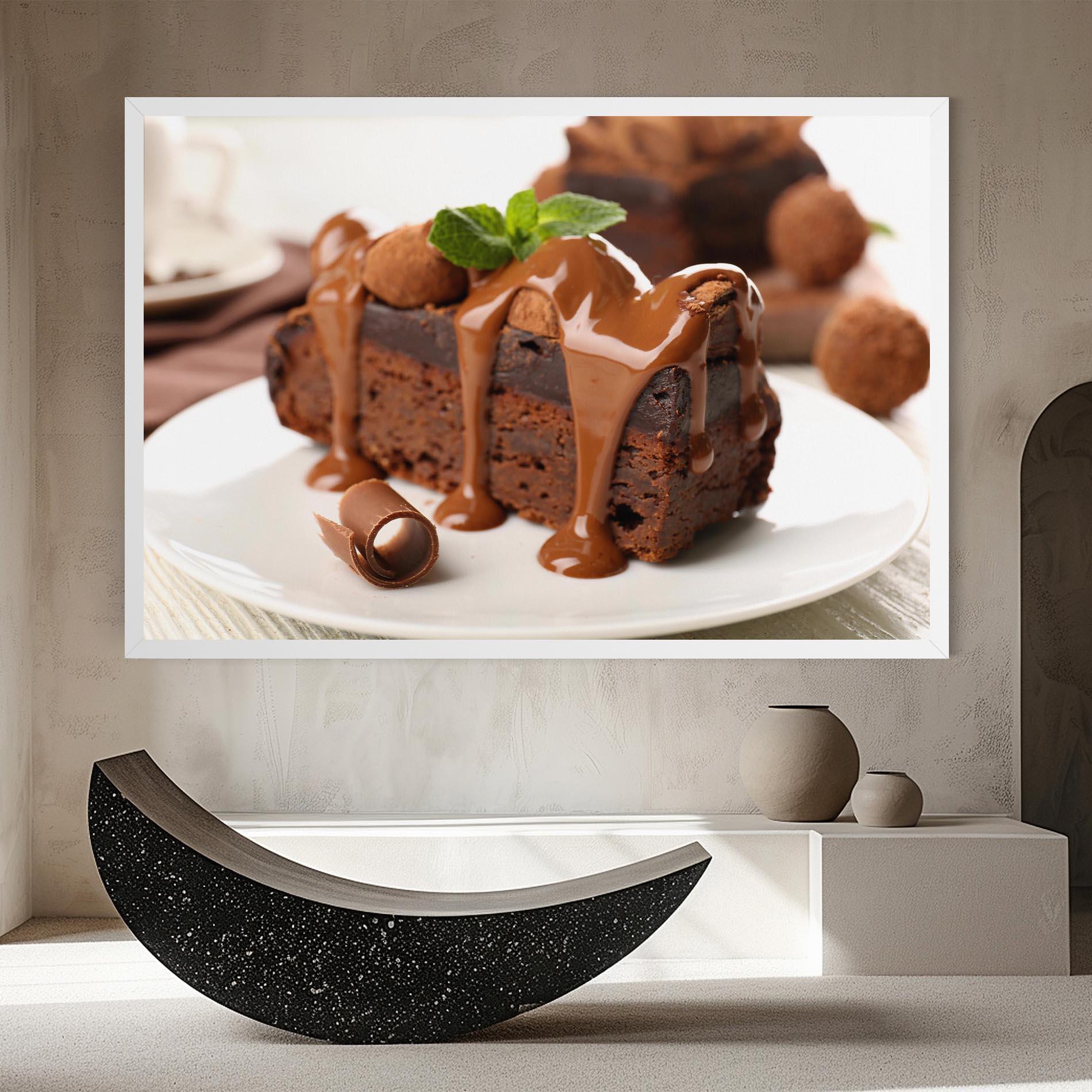 Leinwandbild Mint Chocolate Cake mockup 8
