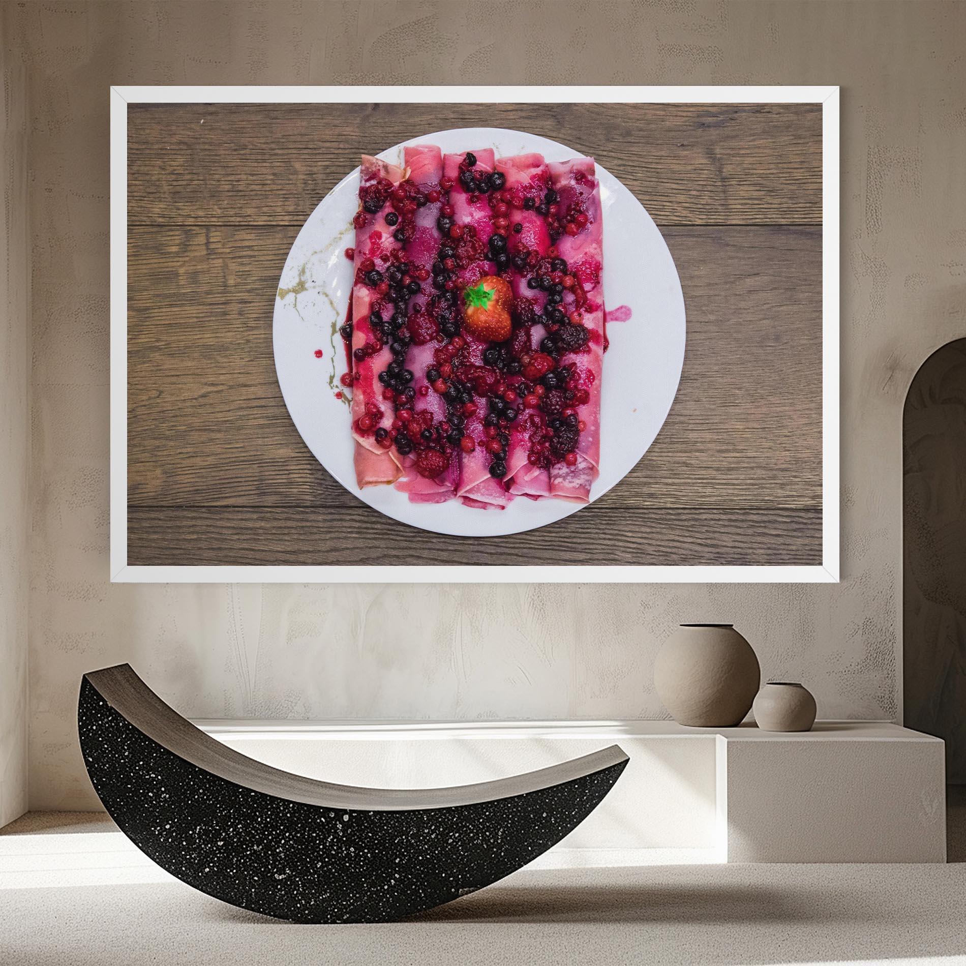 Leinwandbild Strawberry Pancakes mockup 8