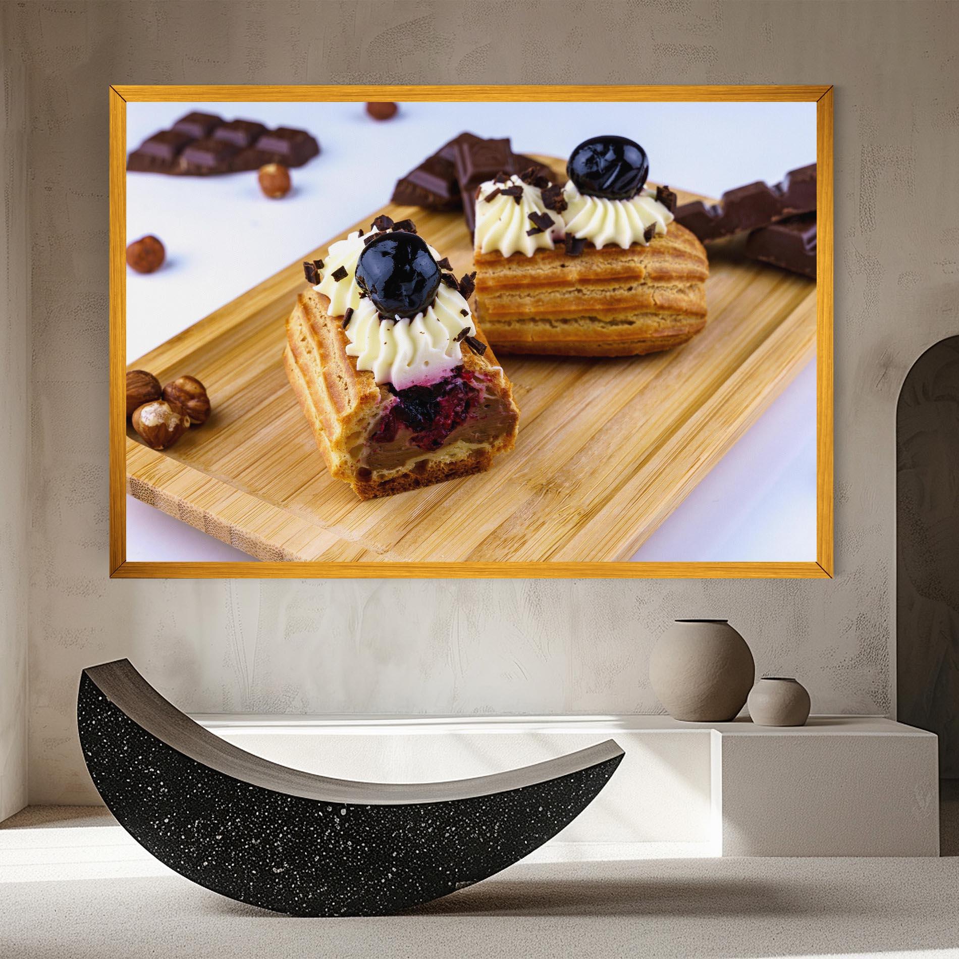 Leinwandbild Blueberry Eclair mockup 8