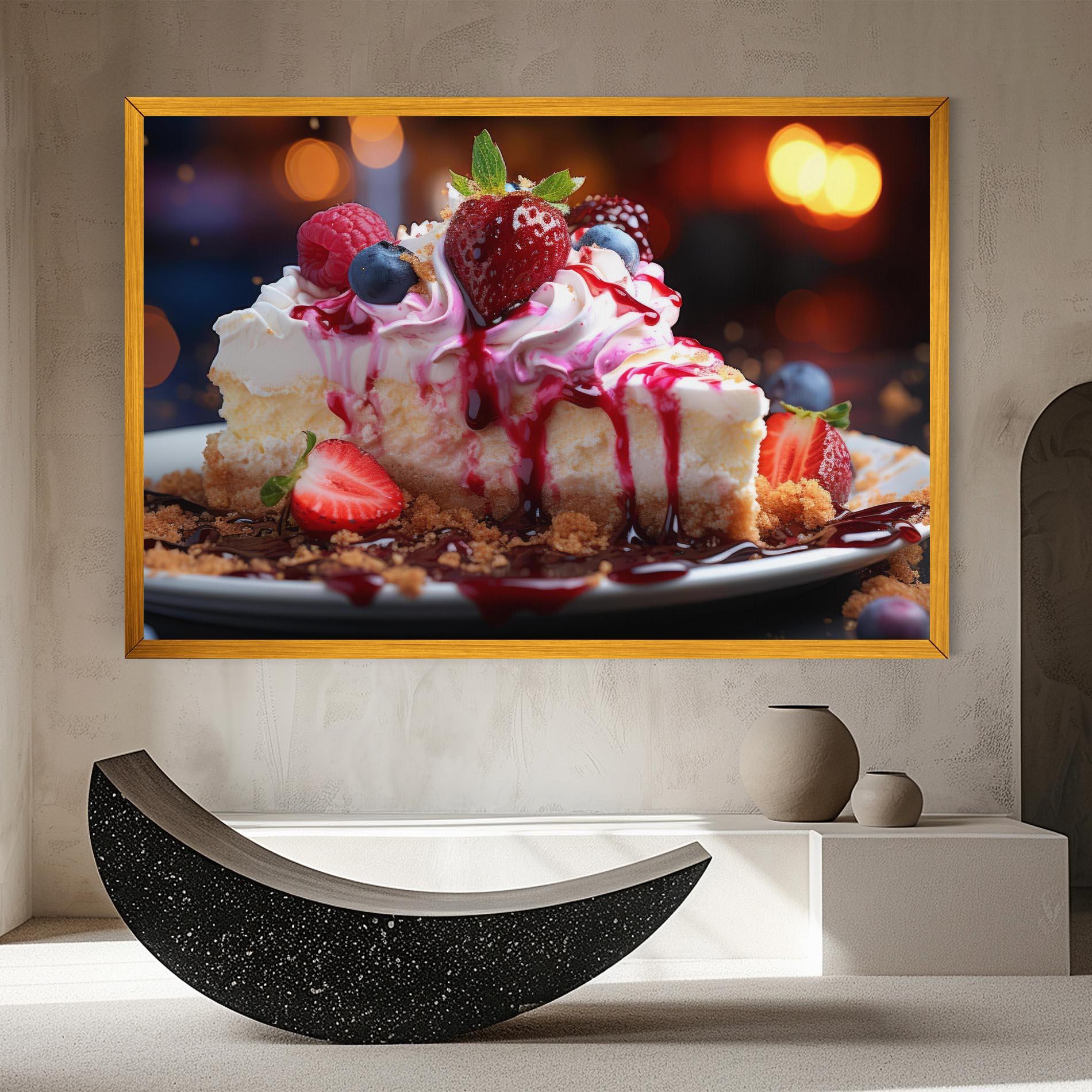 Leinwandbild Cheesecake Berries mockup 8