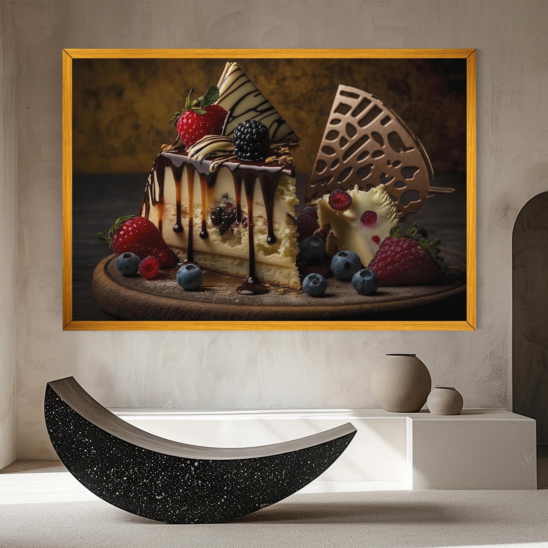 Leinwandbild Cheesecake Chocolate mockup 8