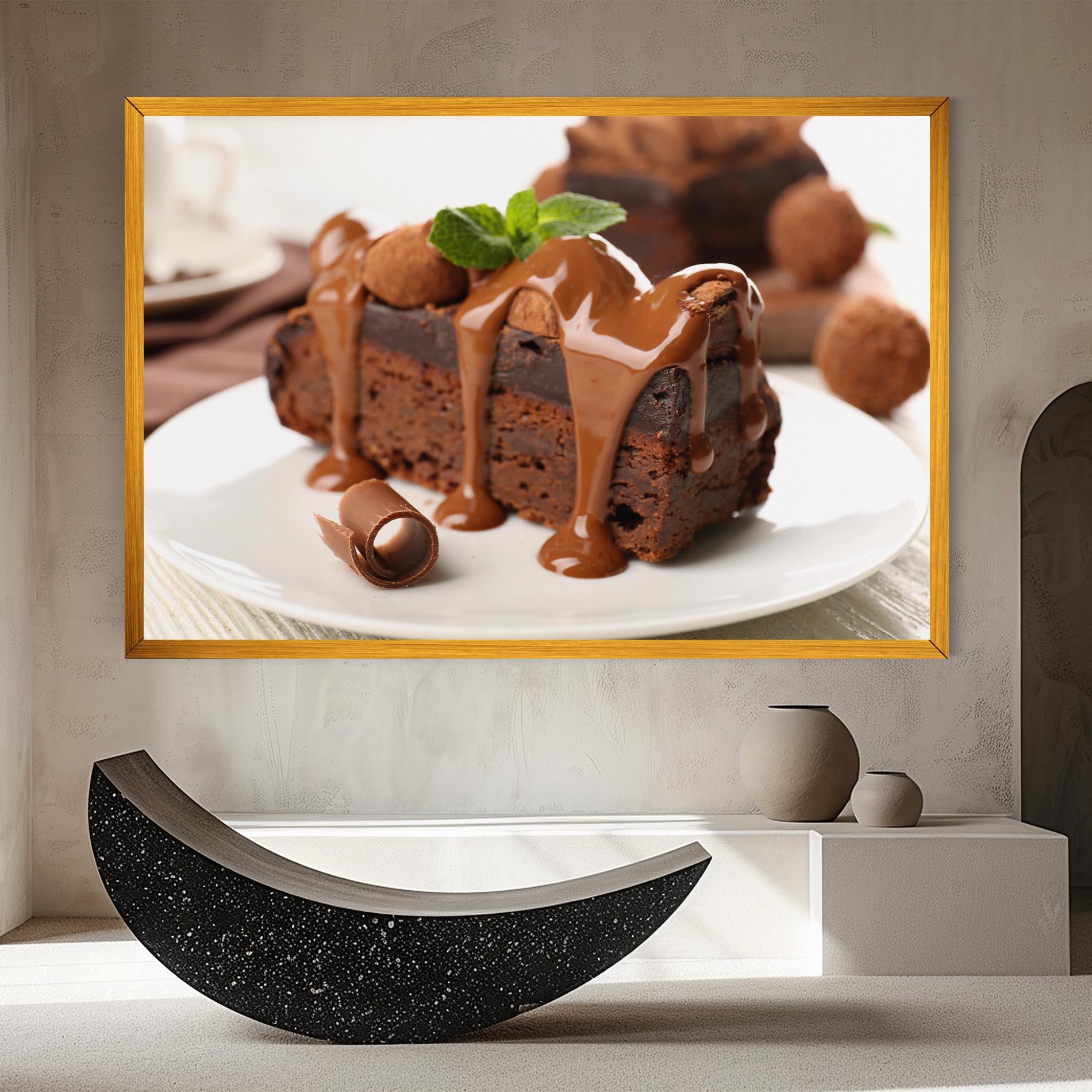 Leinwandbild Mint Chocolate Cake mockup 8