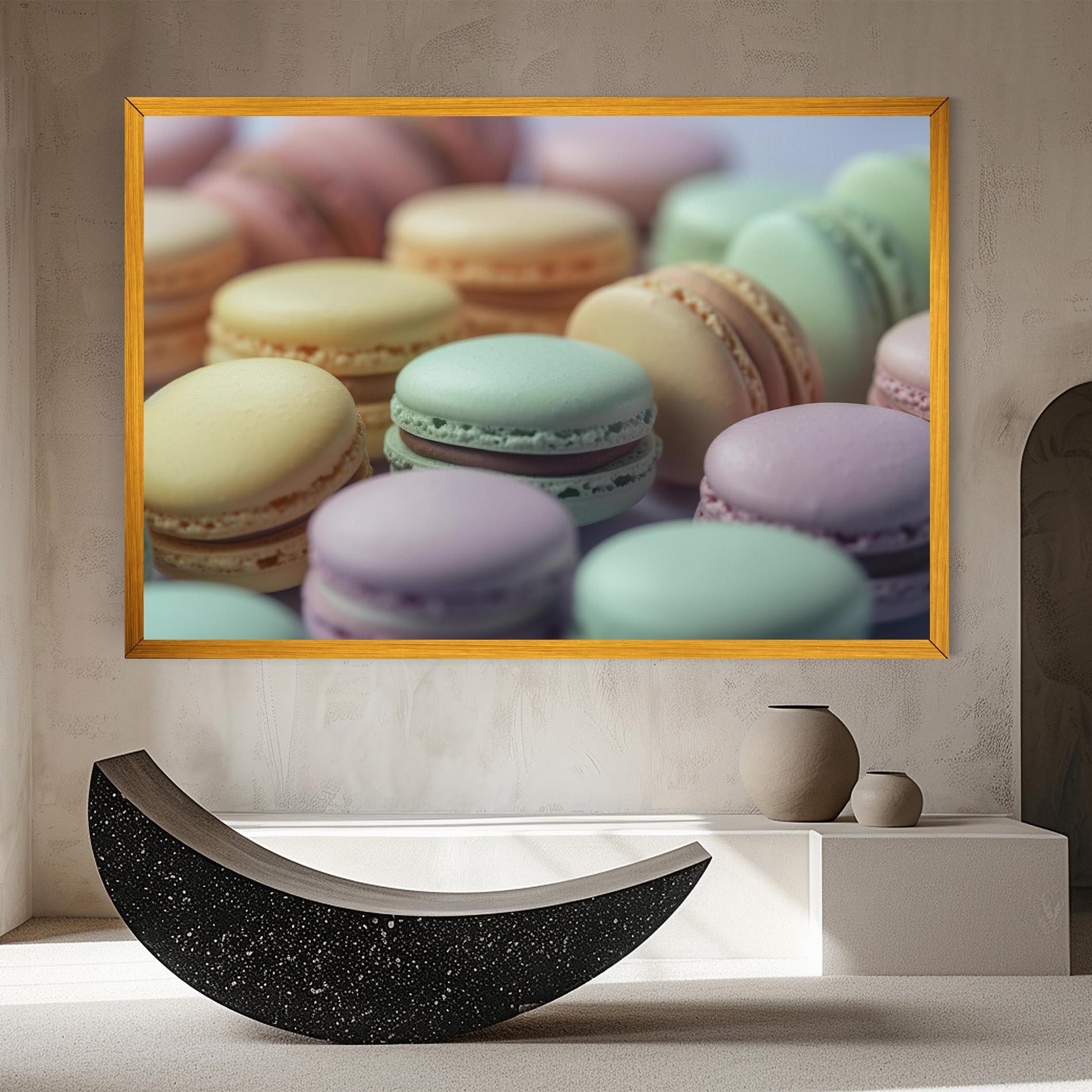 Leinwandbild Pastel Macarons mockup 8