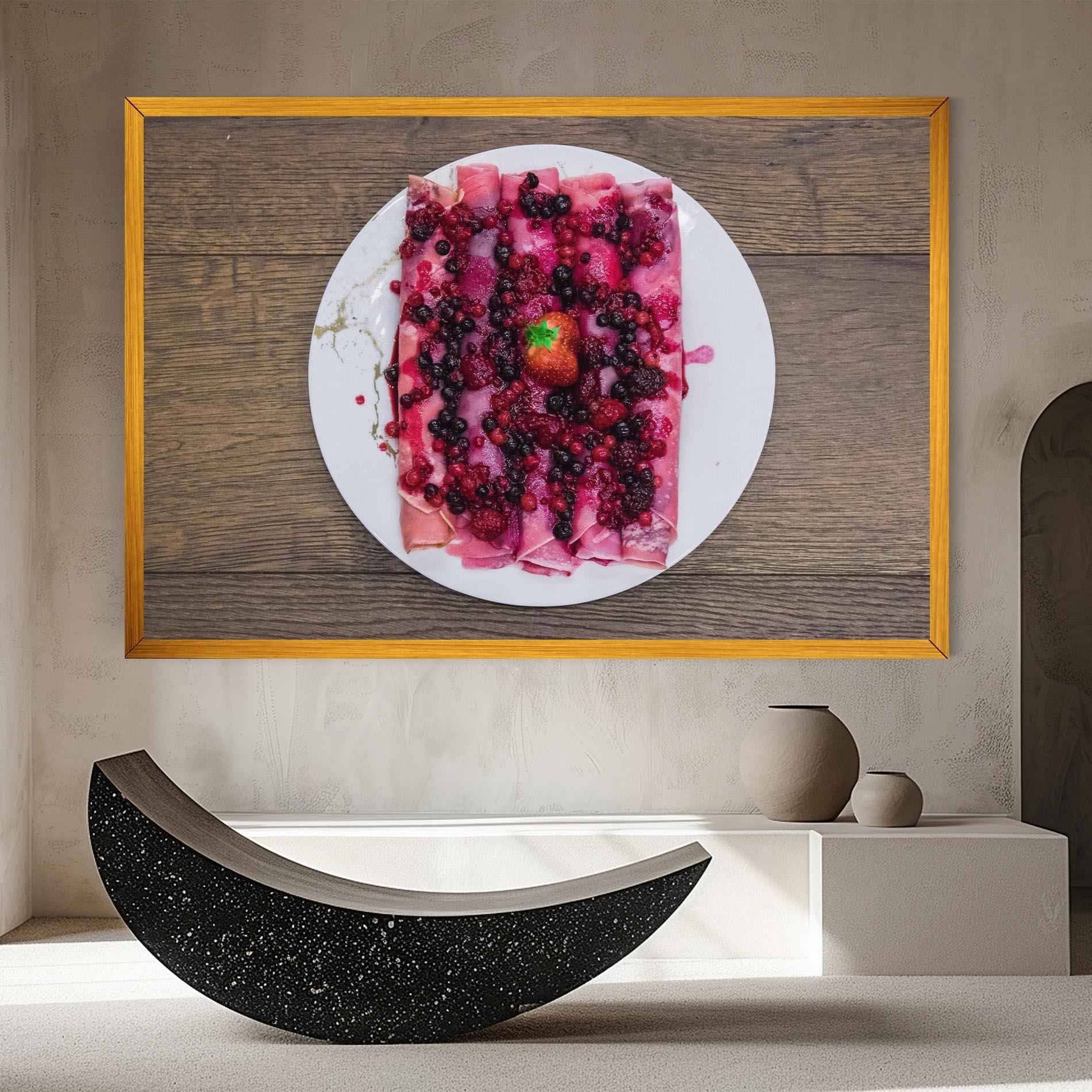 Leinwandbild Strawberry Pancakes mockup 8